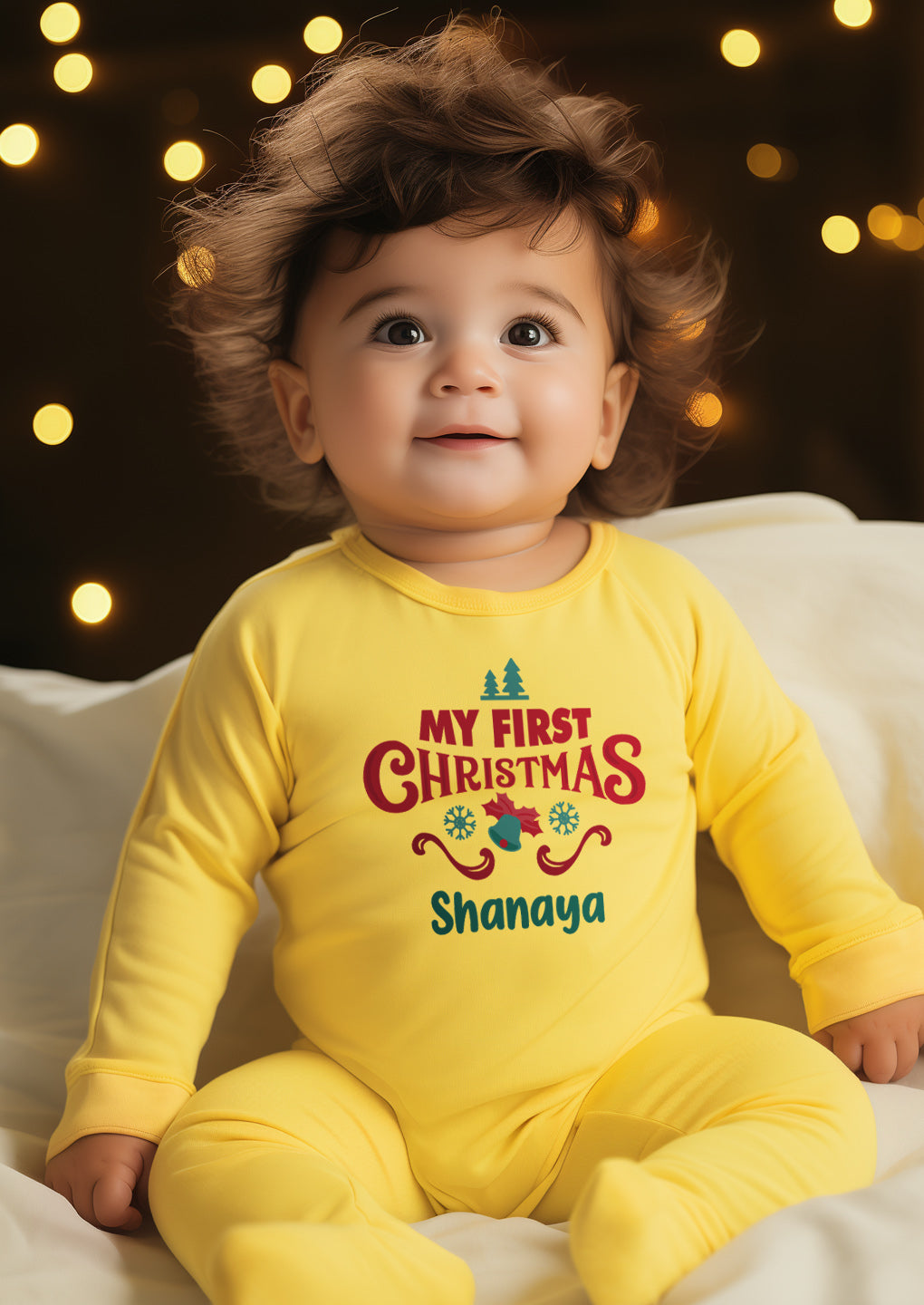 My First Christmas Baby Romper | Onesies w/ Custom Name