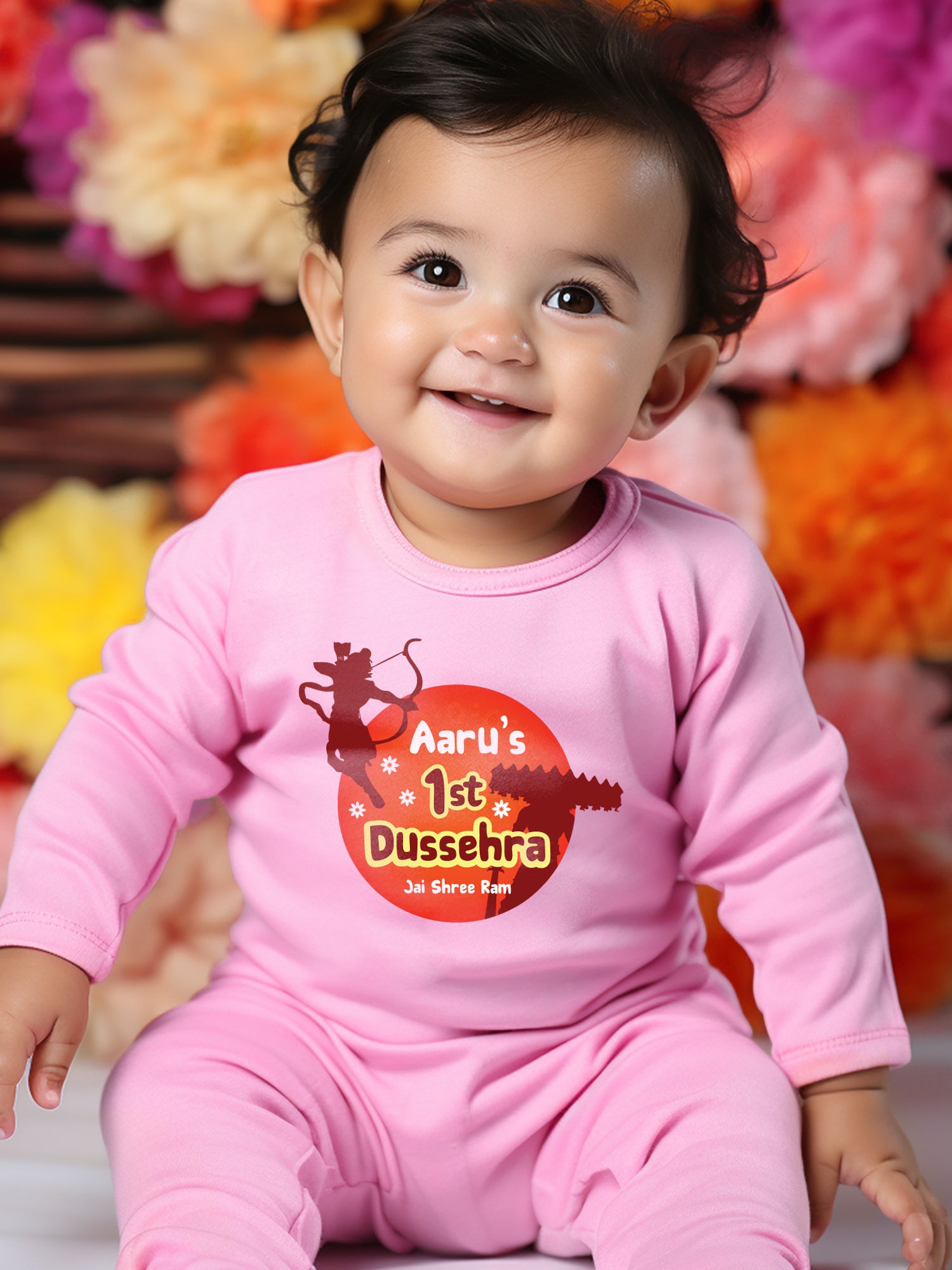 My 1st Dussehra Jai Shree Ram Baby Romper | Onesies w/ Custom Name