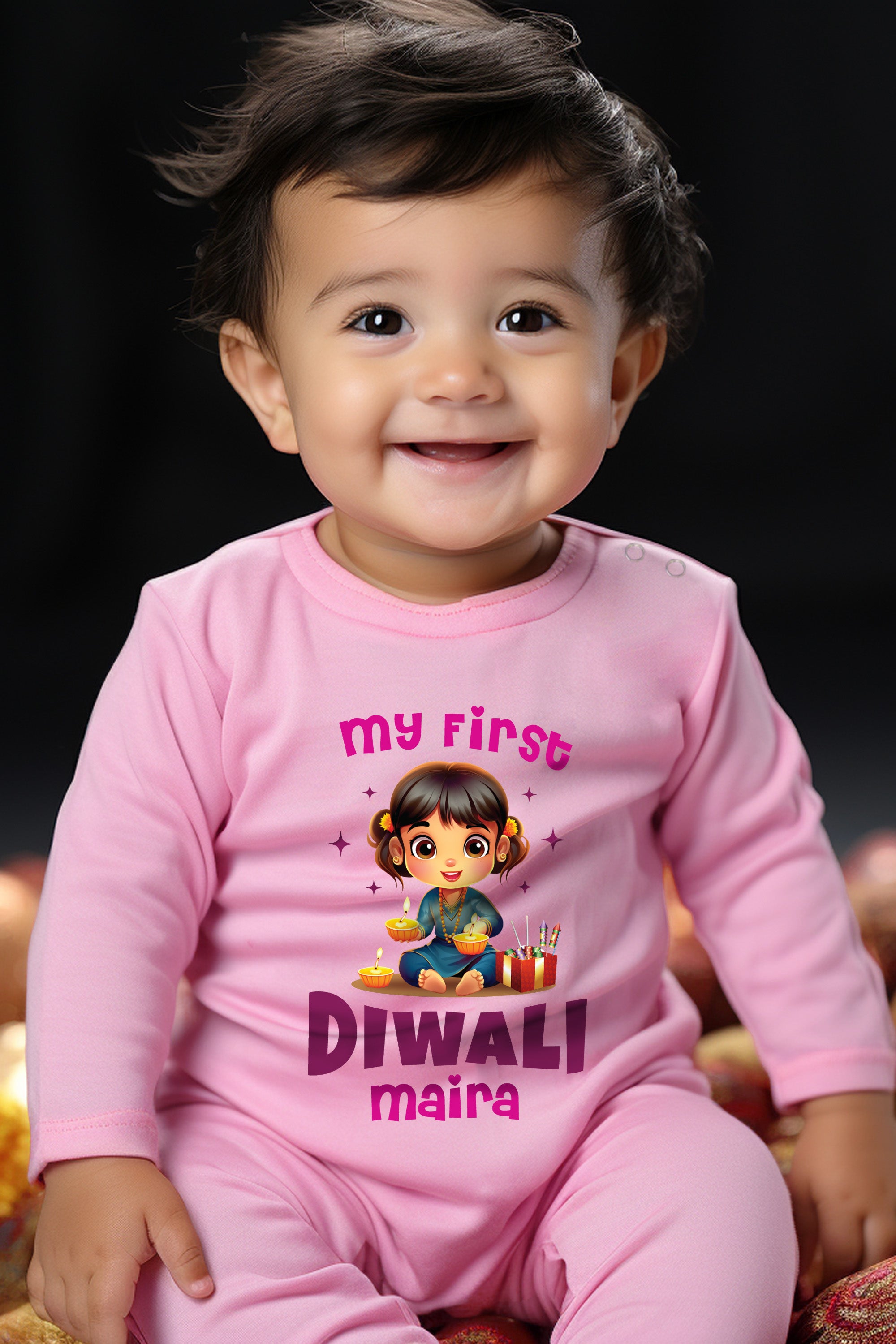 My First Diwali Baby Romper | Onesies w/ Custom Name