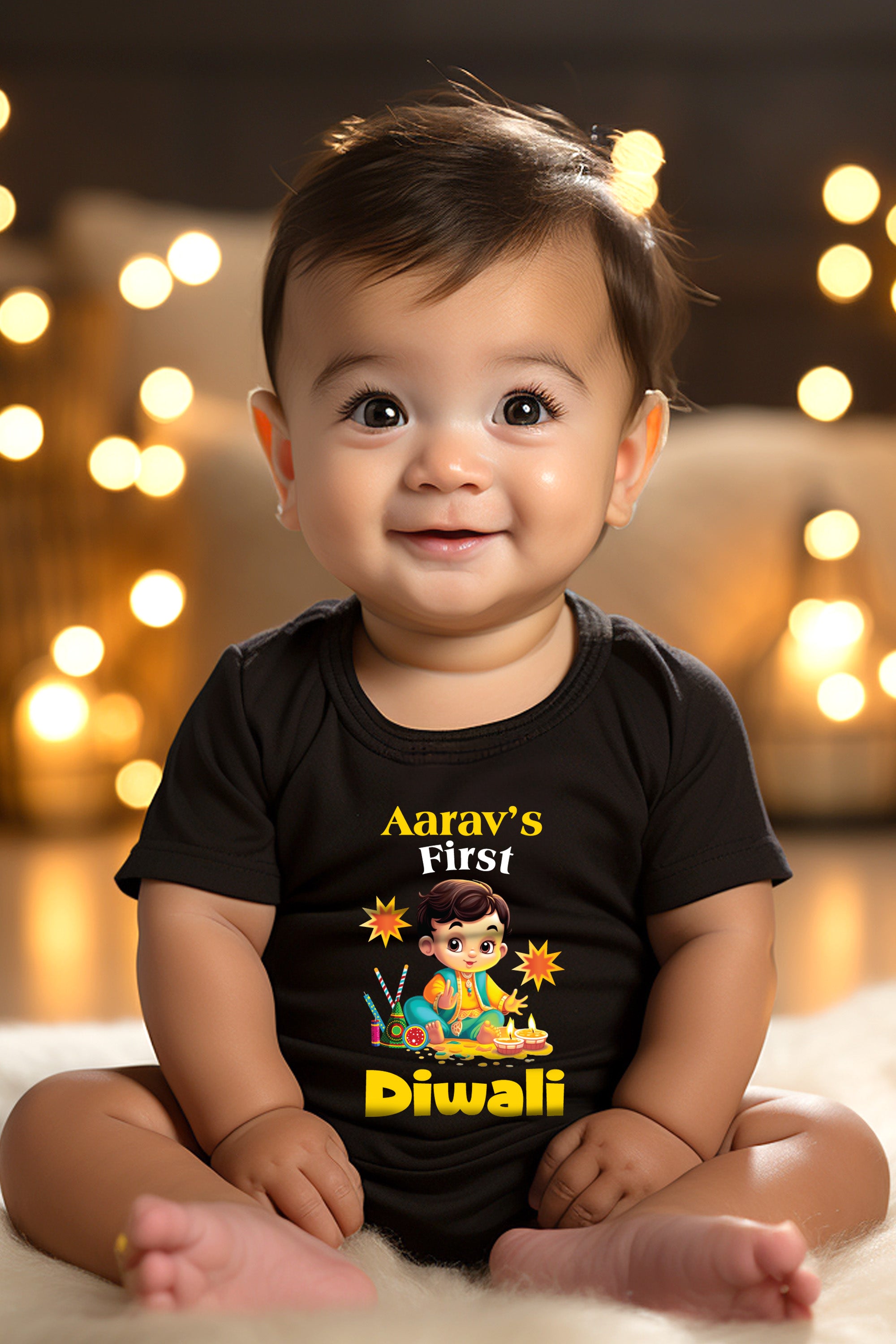 My First Diwali Baby Romper | Onesies w/ Custom Name