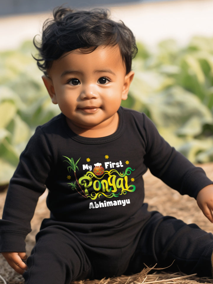 My first pongal Baby Romper | Onesies w/ Custom Name