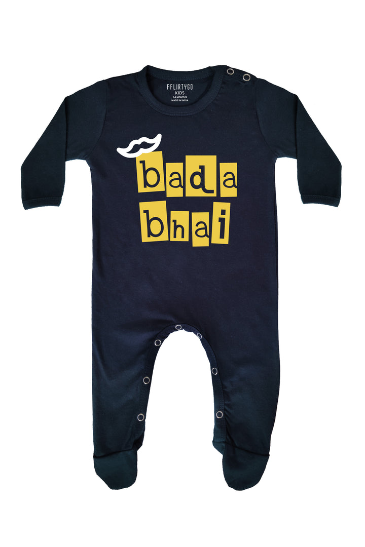 Bada Bhai in Box Design Baby Romper | Onesies