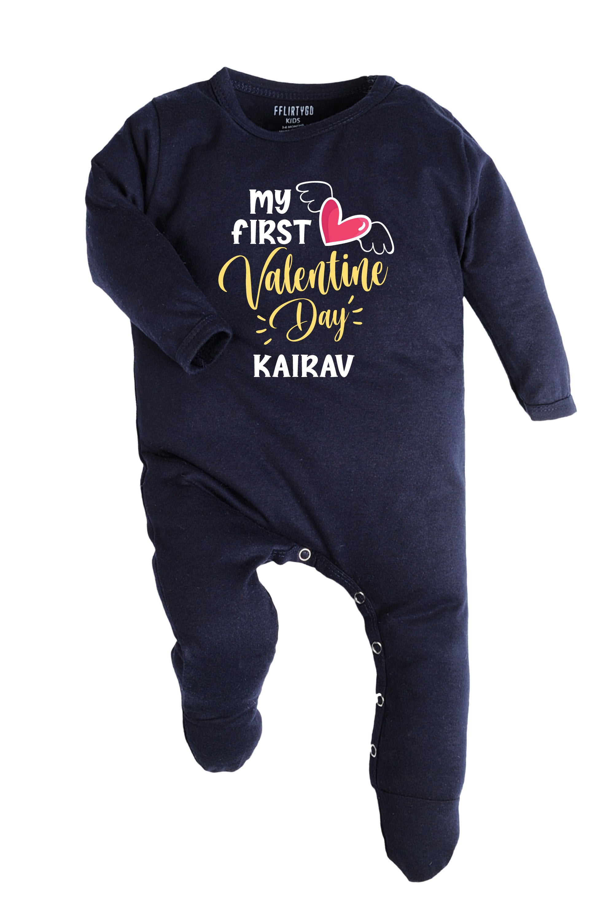 My First Valentine Day Baby Romper | Onesies w/ Custom Name