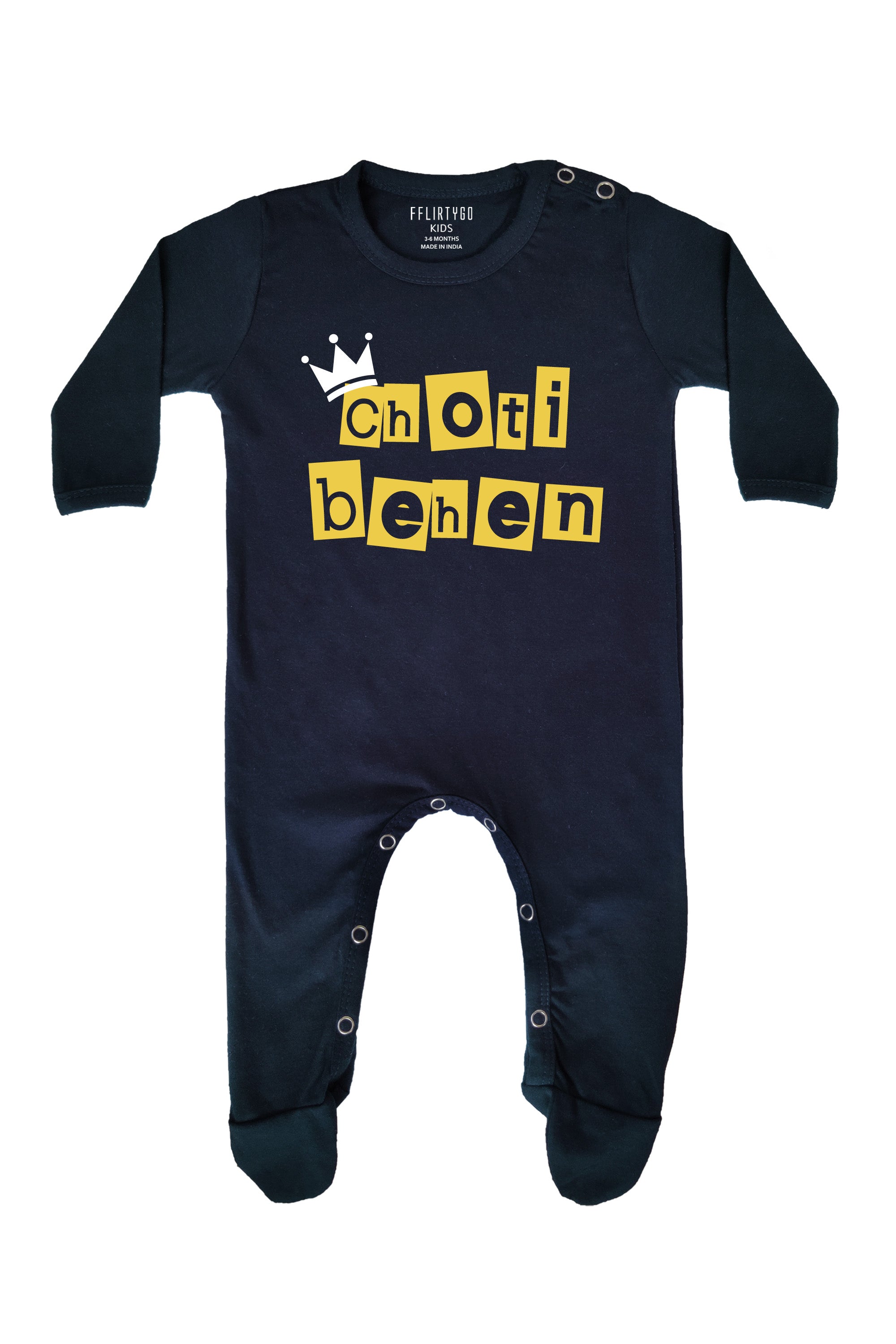 Choti Behen in Box Design Baby Romper | Onesies