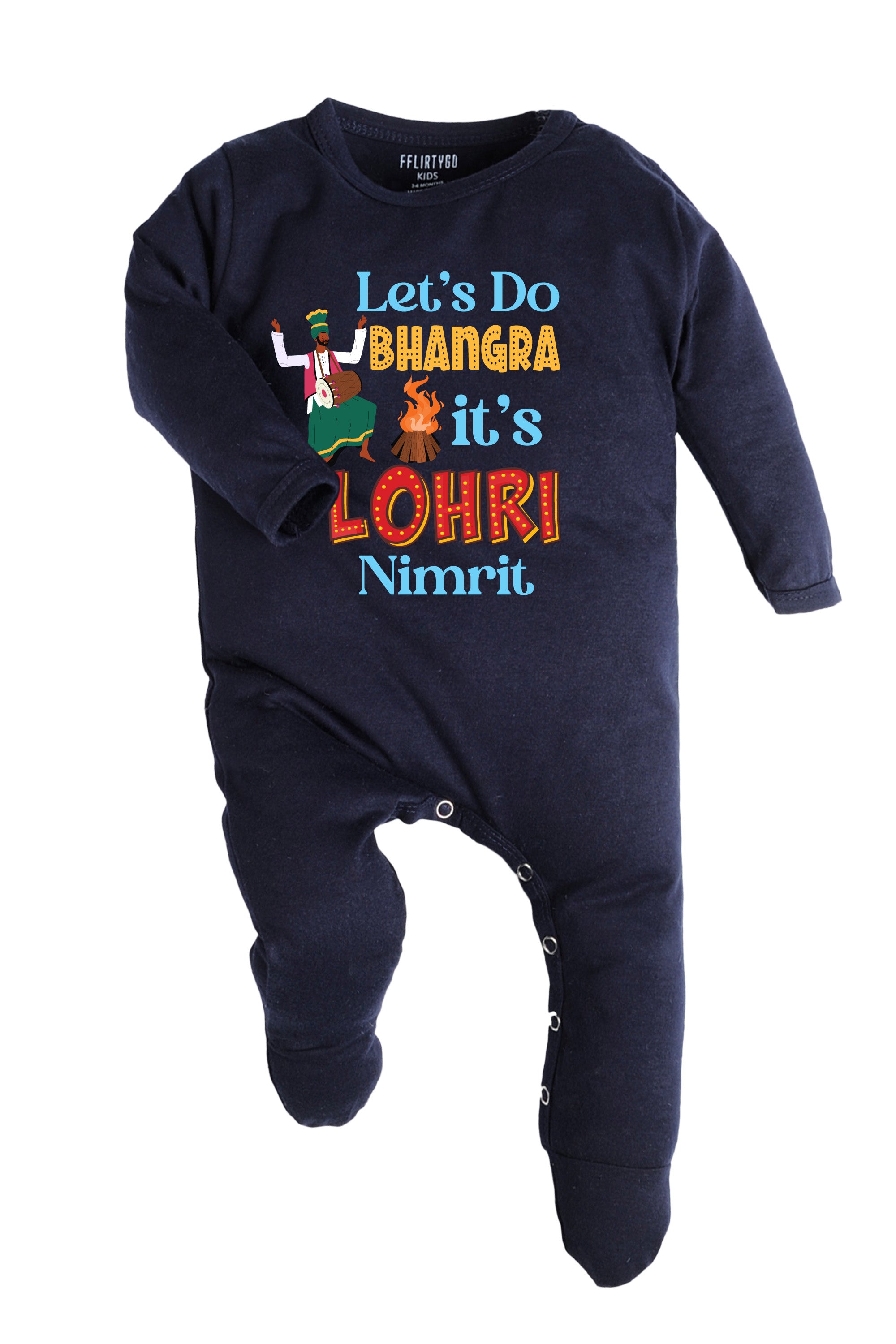 Let's Do Bhangra It's Lohri Baby Romper | Onesies w/ Custom Name