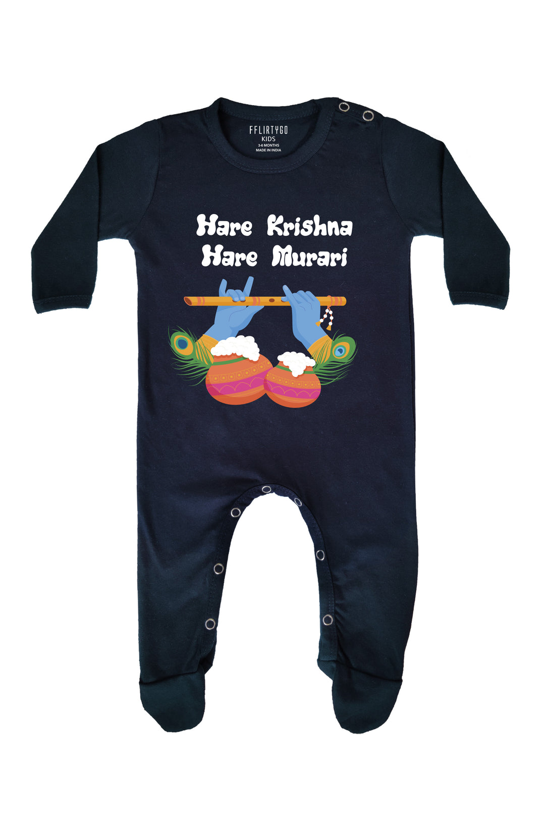 Hare Krishna Hare Murari Baby Romper | Onesies