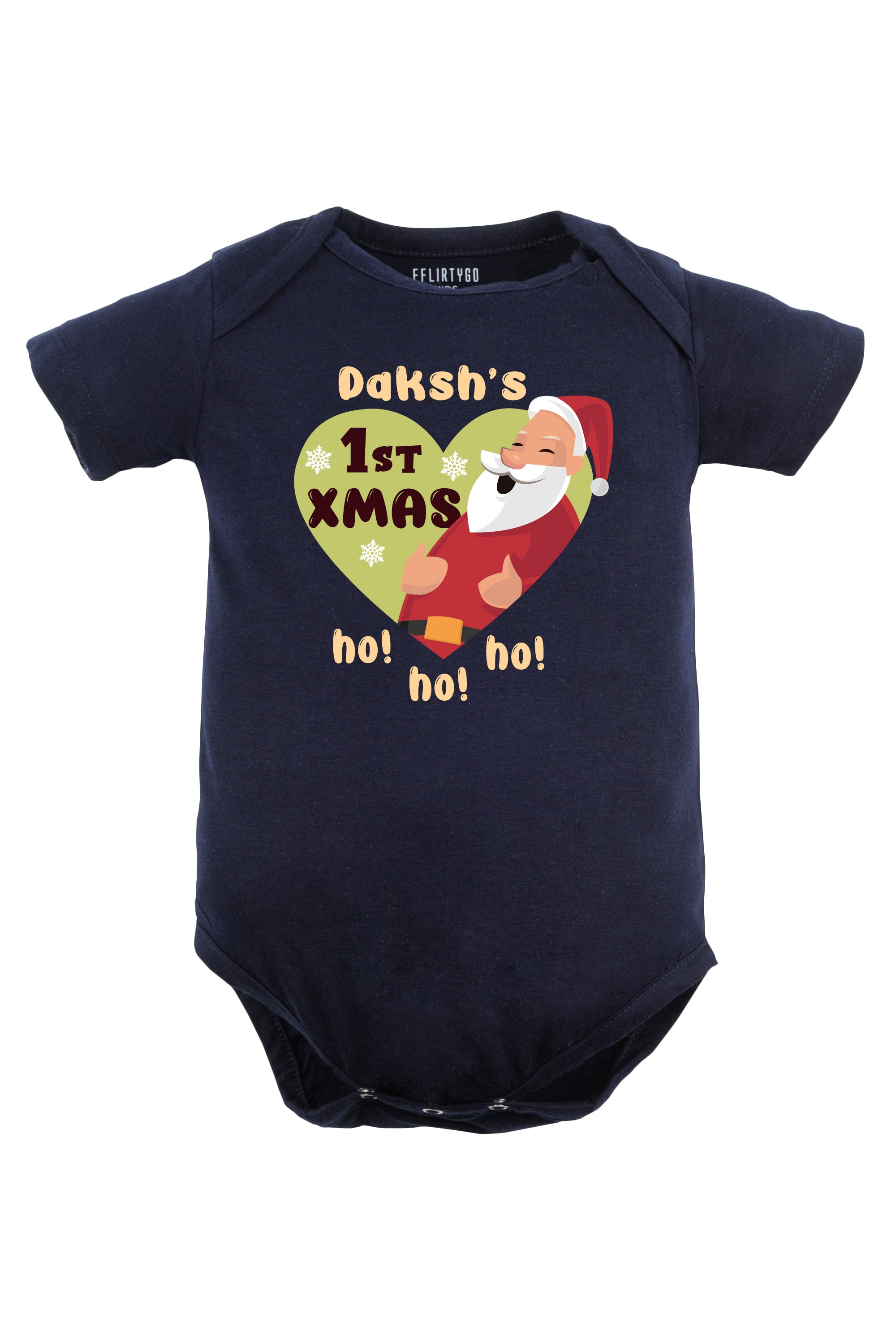 Ist Xmas ho ho ho Baby Romper | Onesies w/ Custom Name