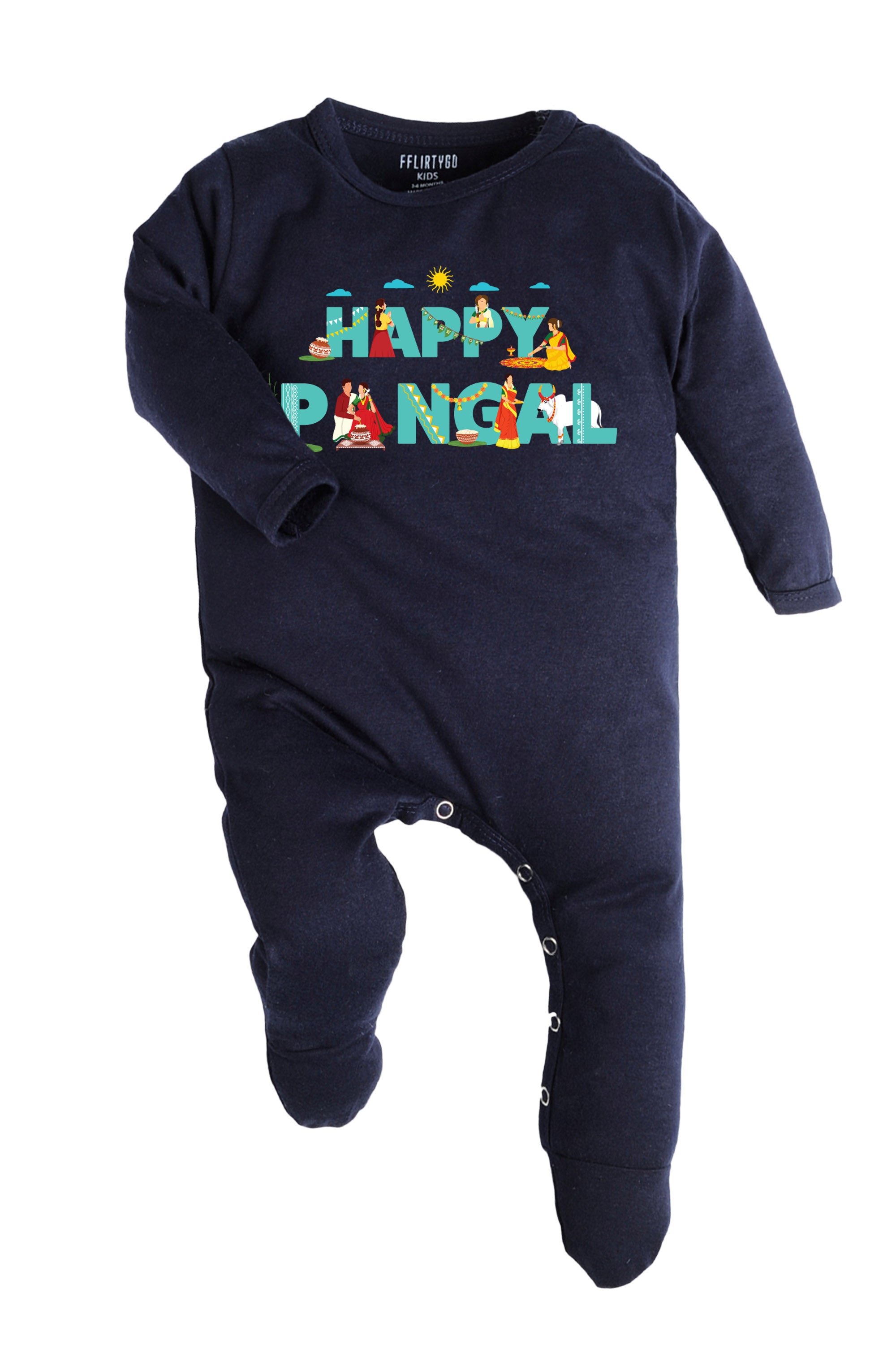 Happy pongal Rituals Baby Romper | Onesies