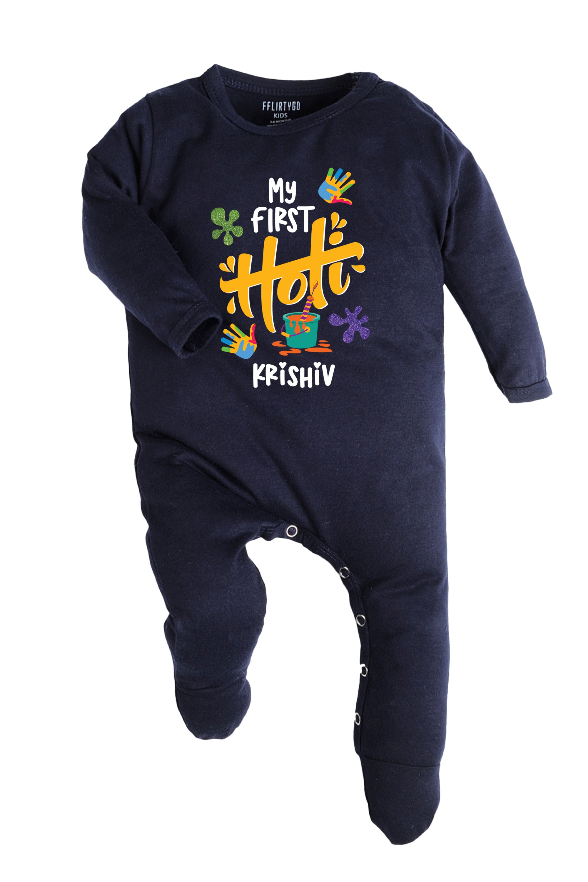 My First Holi Baby Romper | Onesies w/ Custom Name