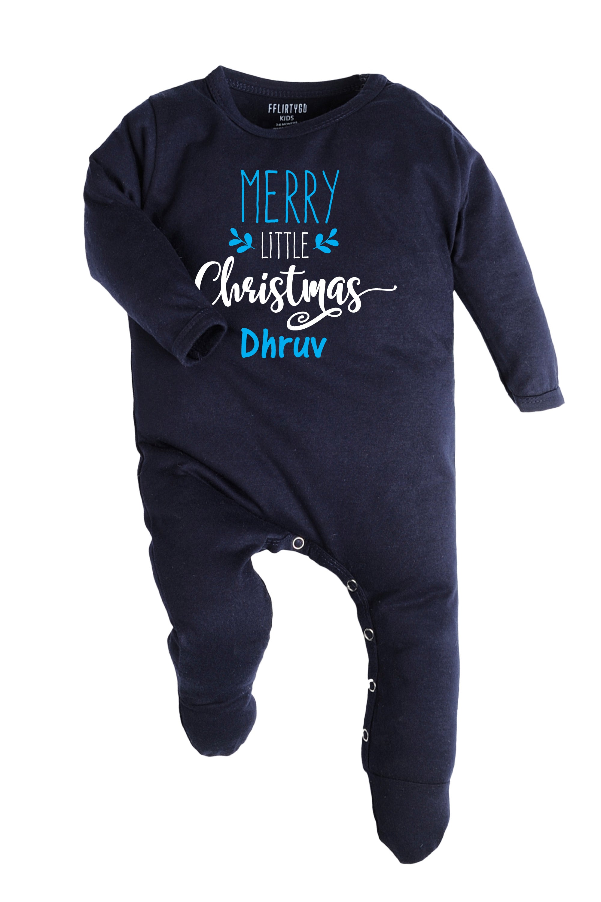 Merry Little Christmas Baby Romper | Onesies w/ Custom Name