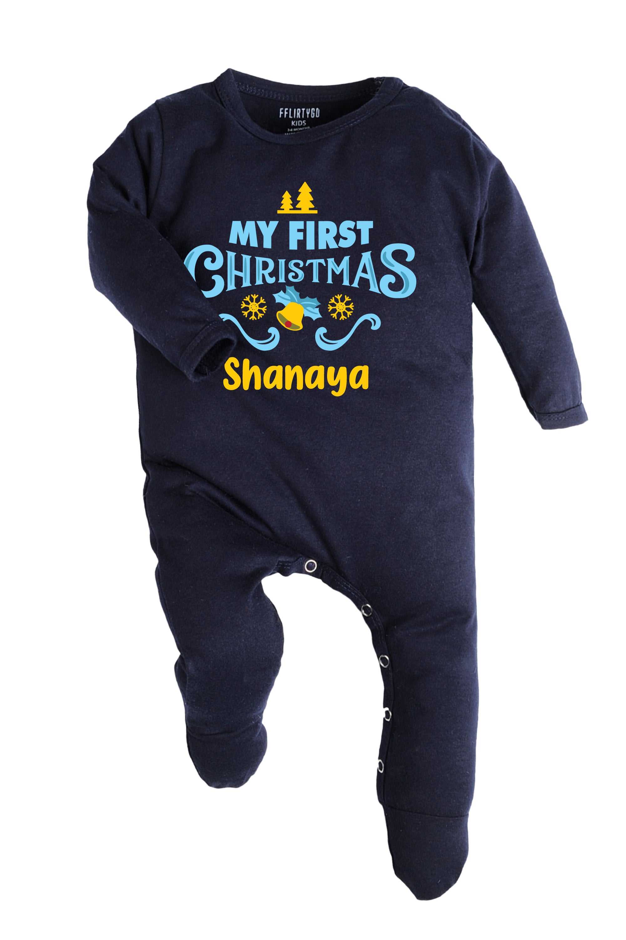 My First Christmas Baby Romper | Onesies w/ Custom Name