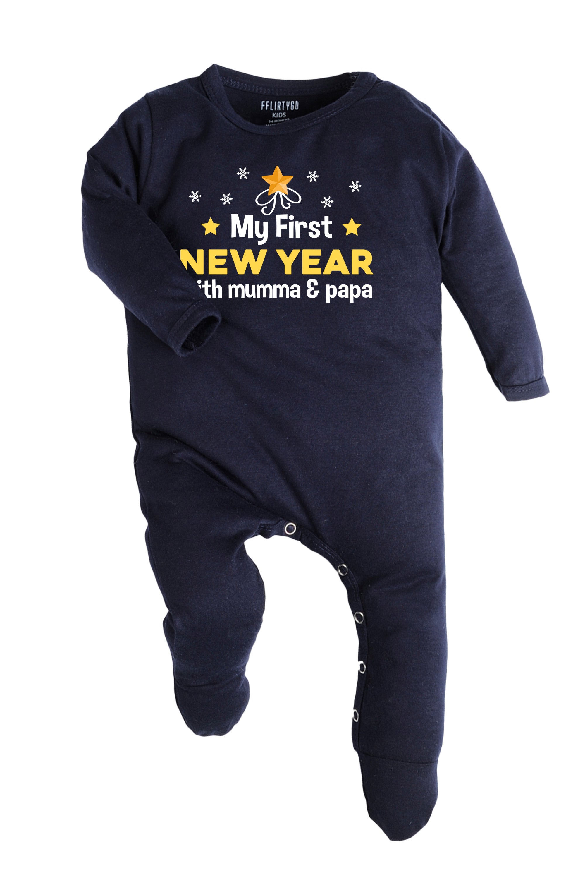 My First New Year With Mumma & Papa Baby Romper | Onesies