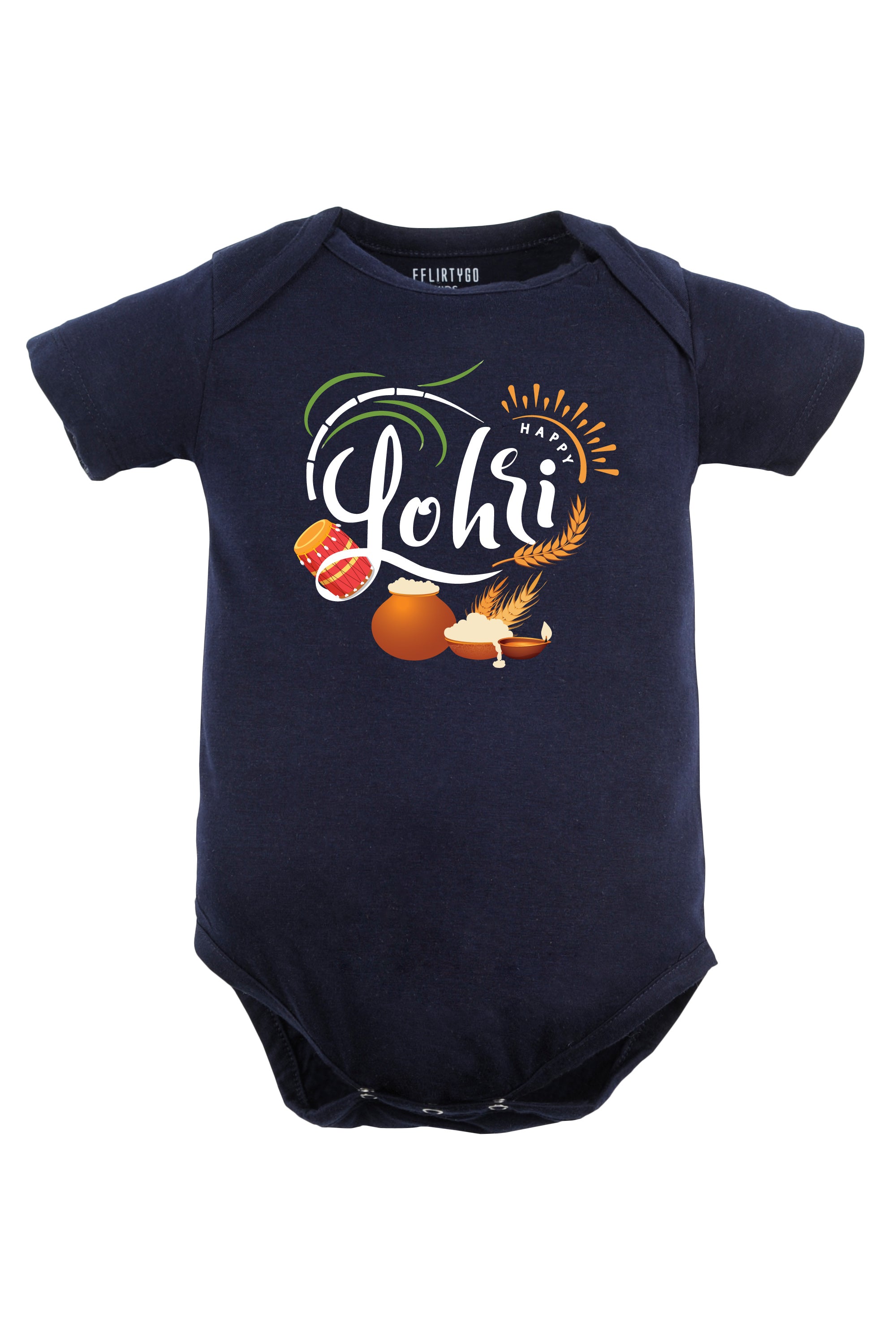 Happy Lohri With Rituals Baby Romper | Onesies