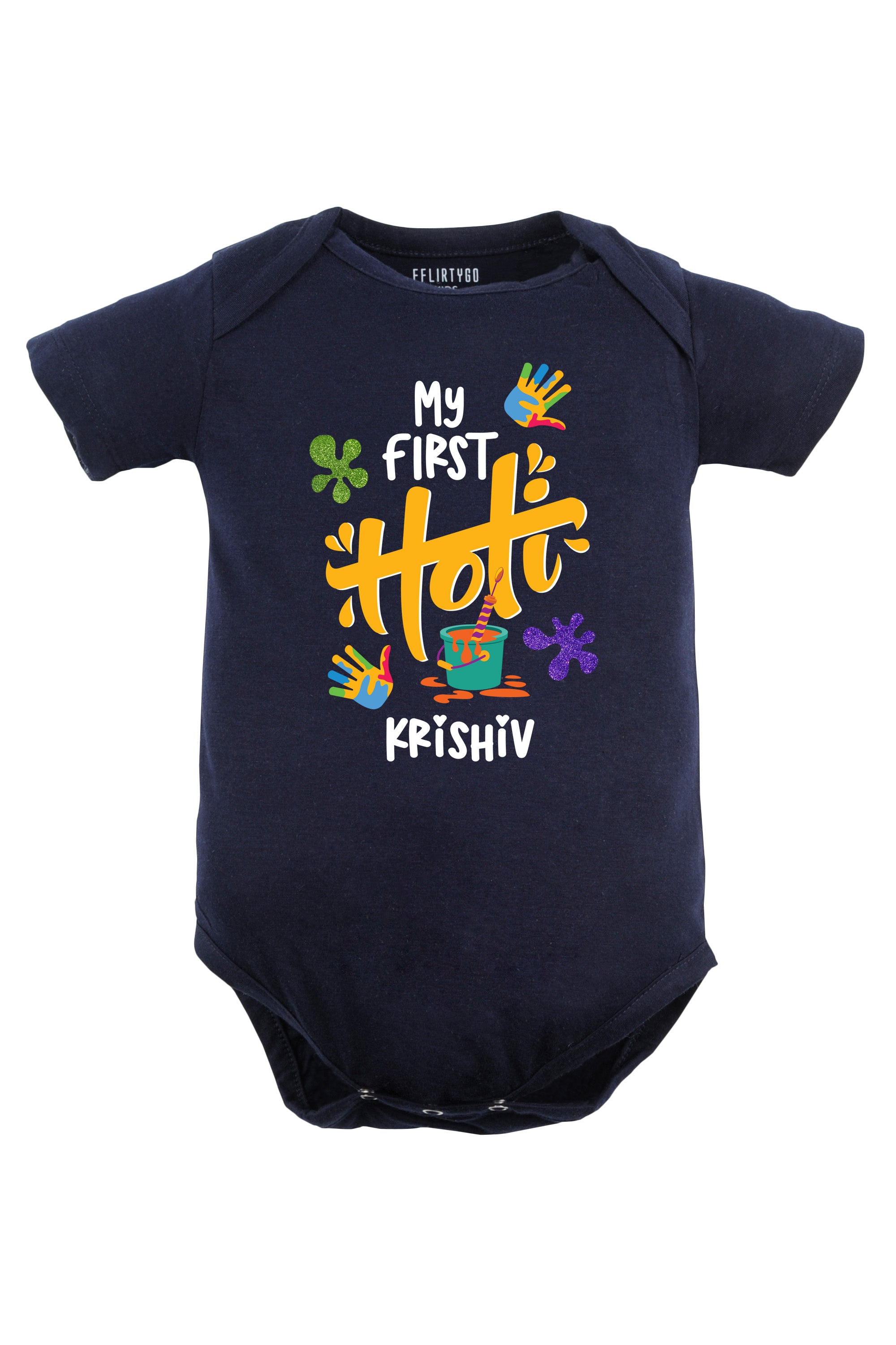 My First Holi Baby Romper | Onesies w/ Custom Name