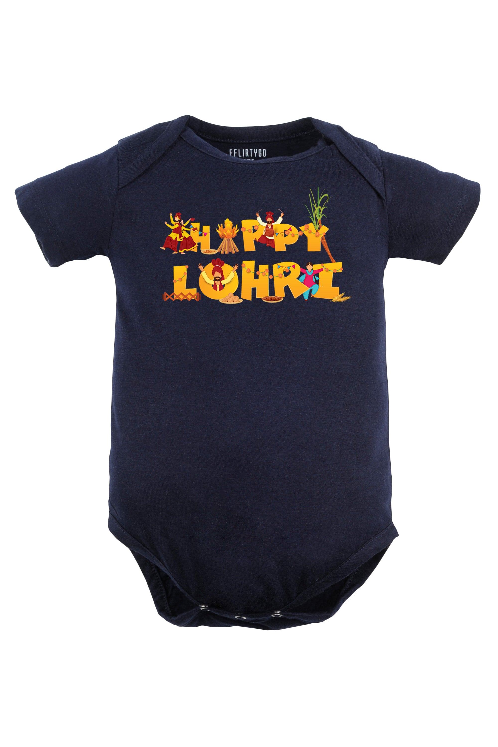 Happy Lohri (Bhangra) Baby Romper | Onesies