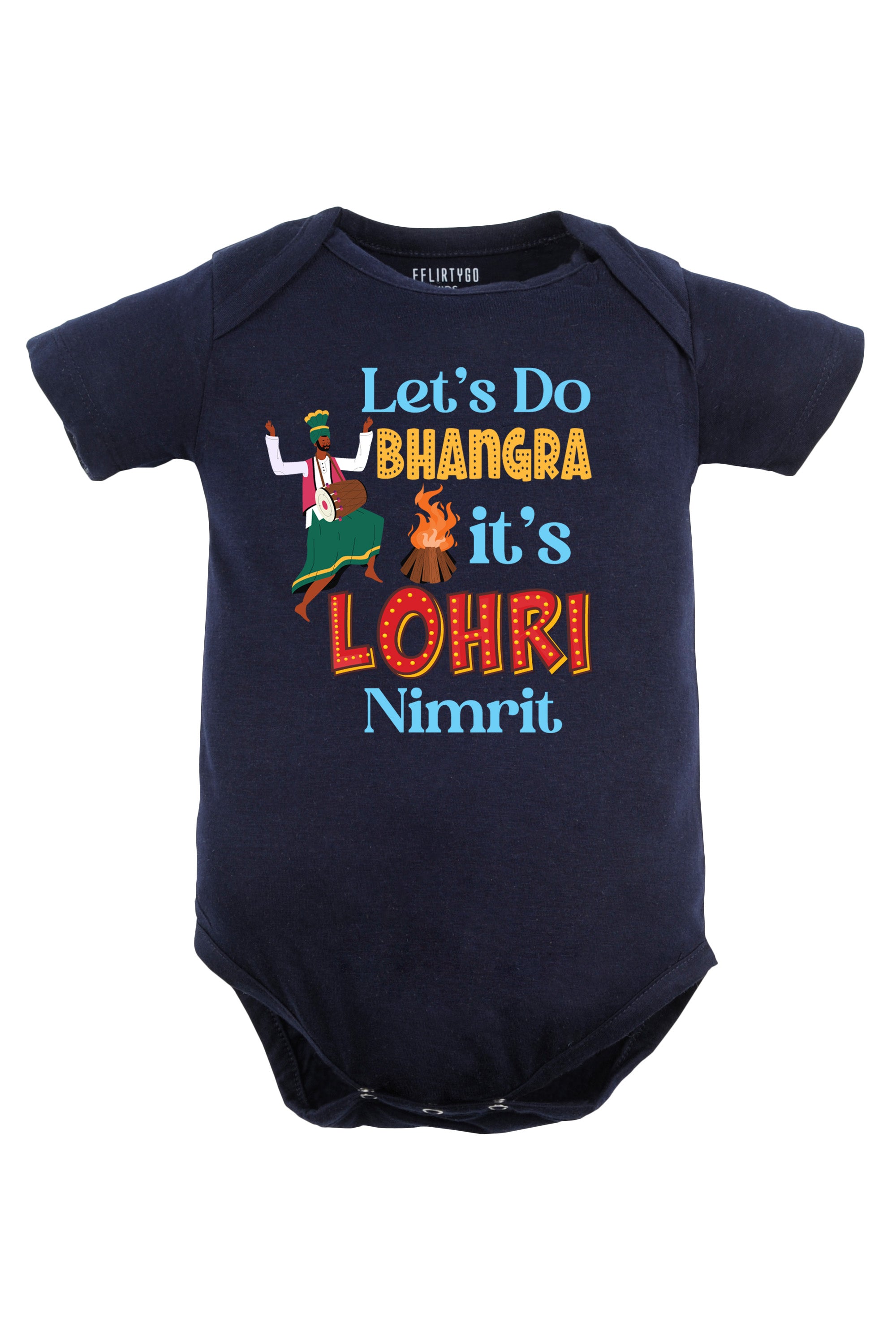 Let's Do Bhangra It's Lohri Baby Romper | Onesies w/ Custom Name