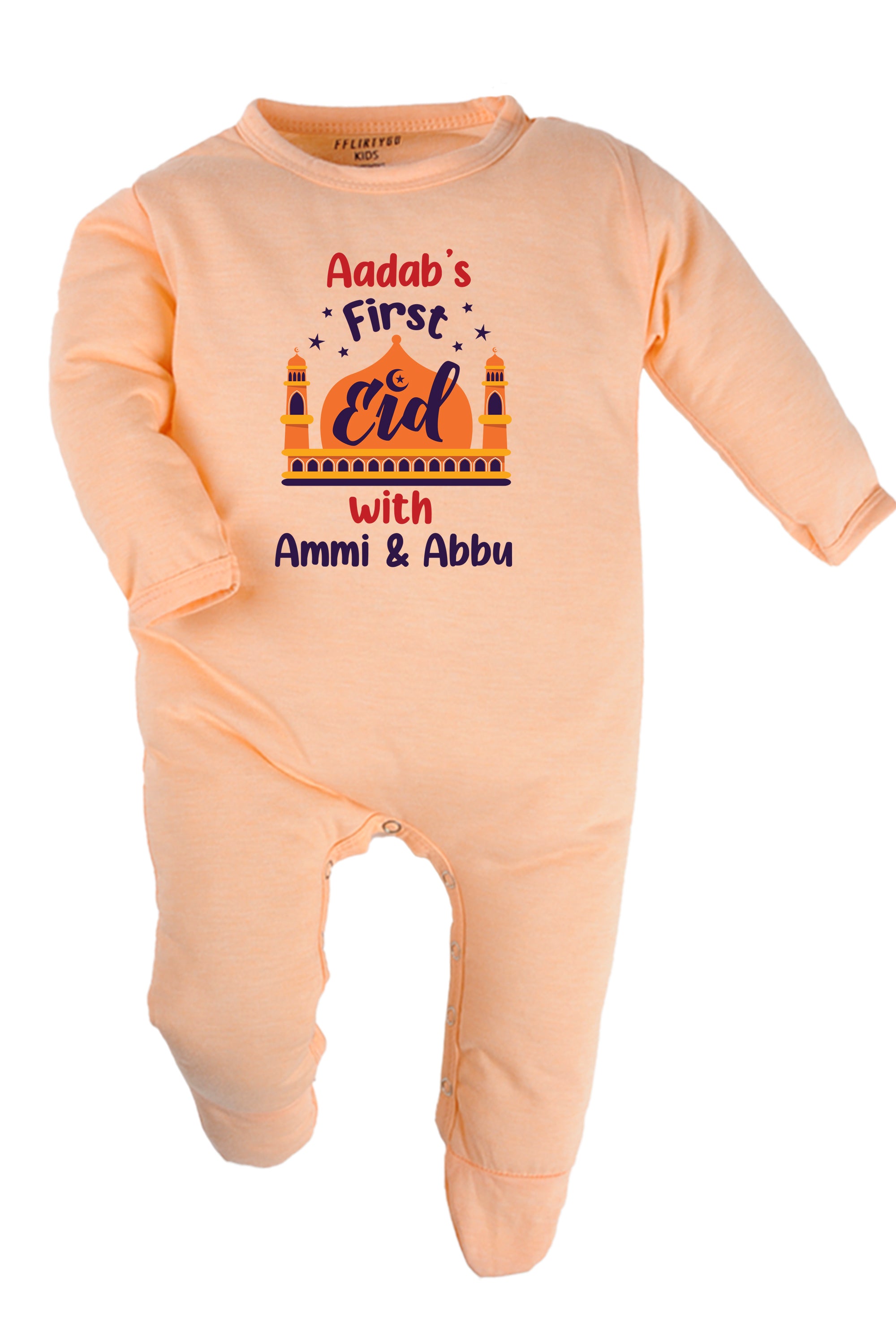 My First Eid with Ammi & Abbu Baby Romper | Onesies w/ Custom Name