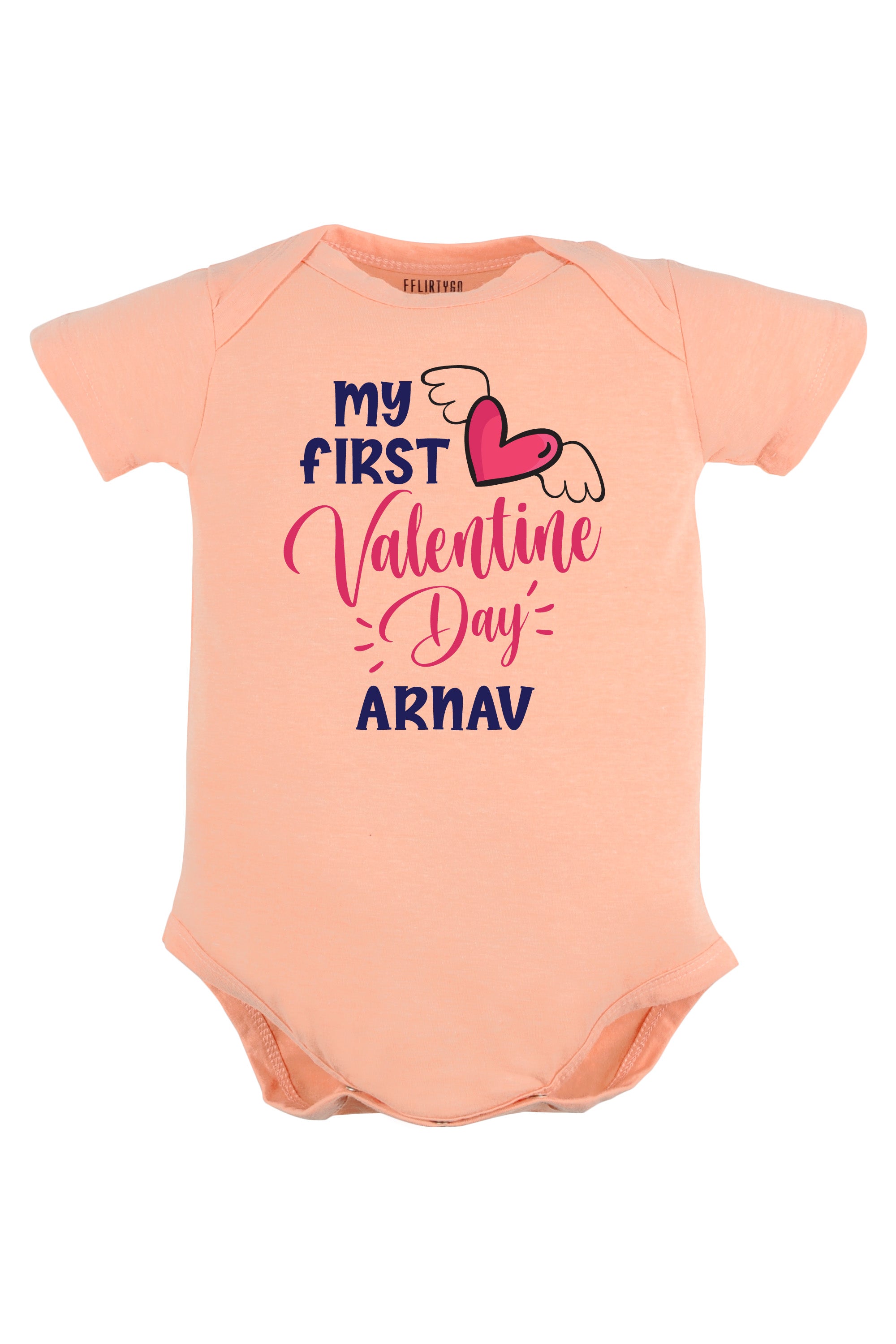 My First Valentine Day Baby Romper | Onesies w/ Custom Name