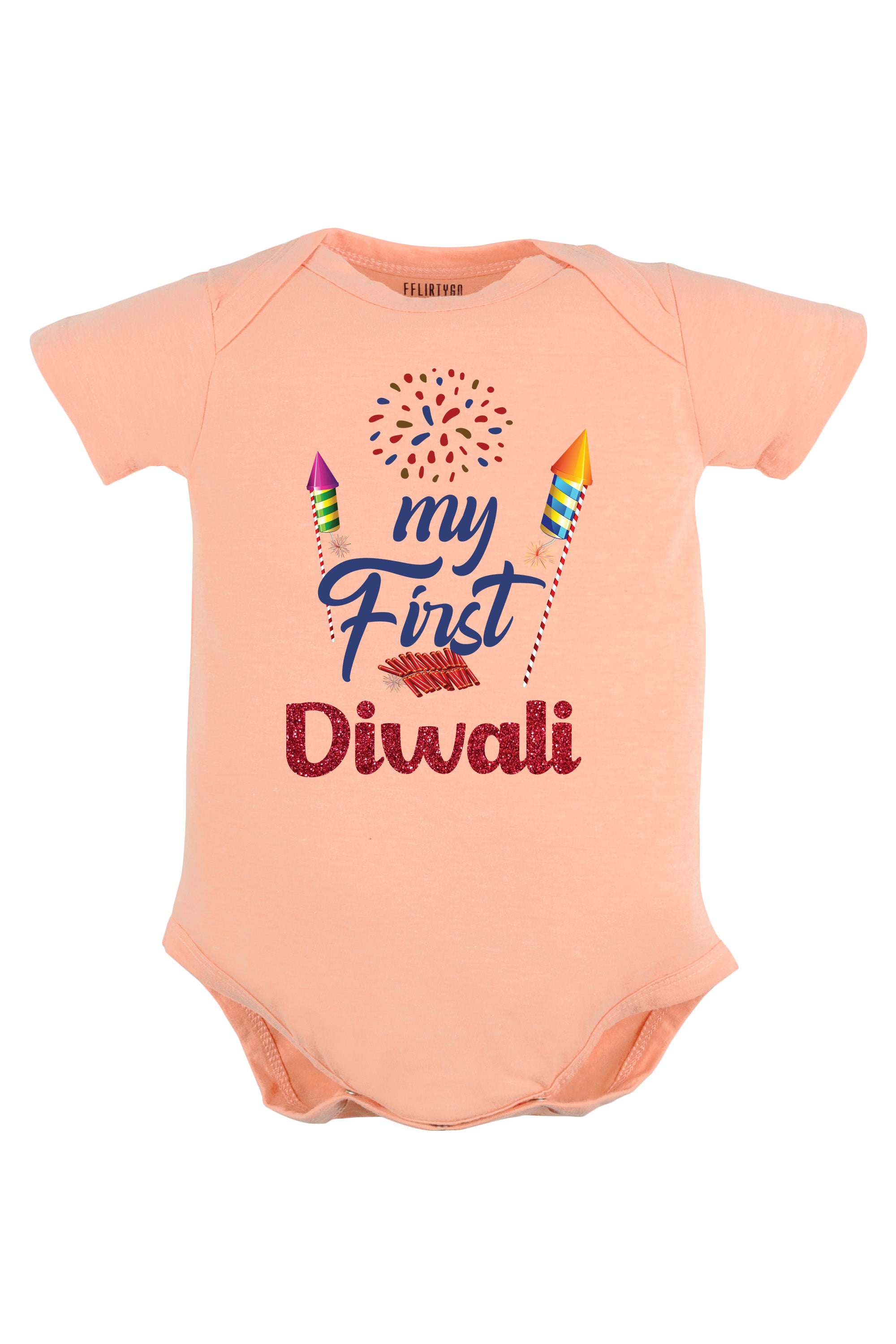 My First Diwali With Glitter Baby Romper | Onesies