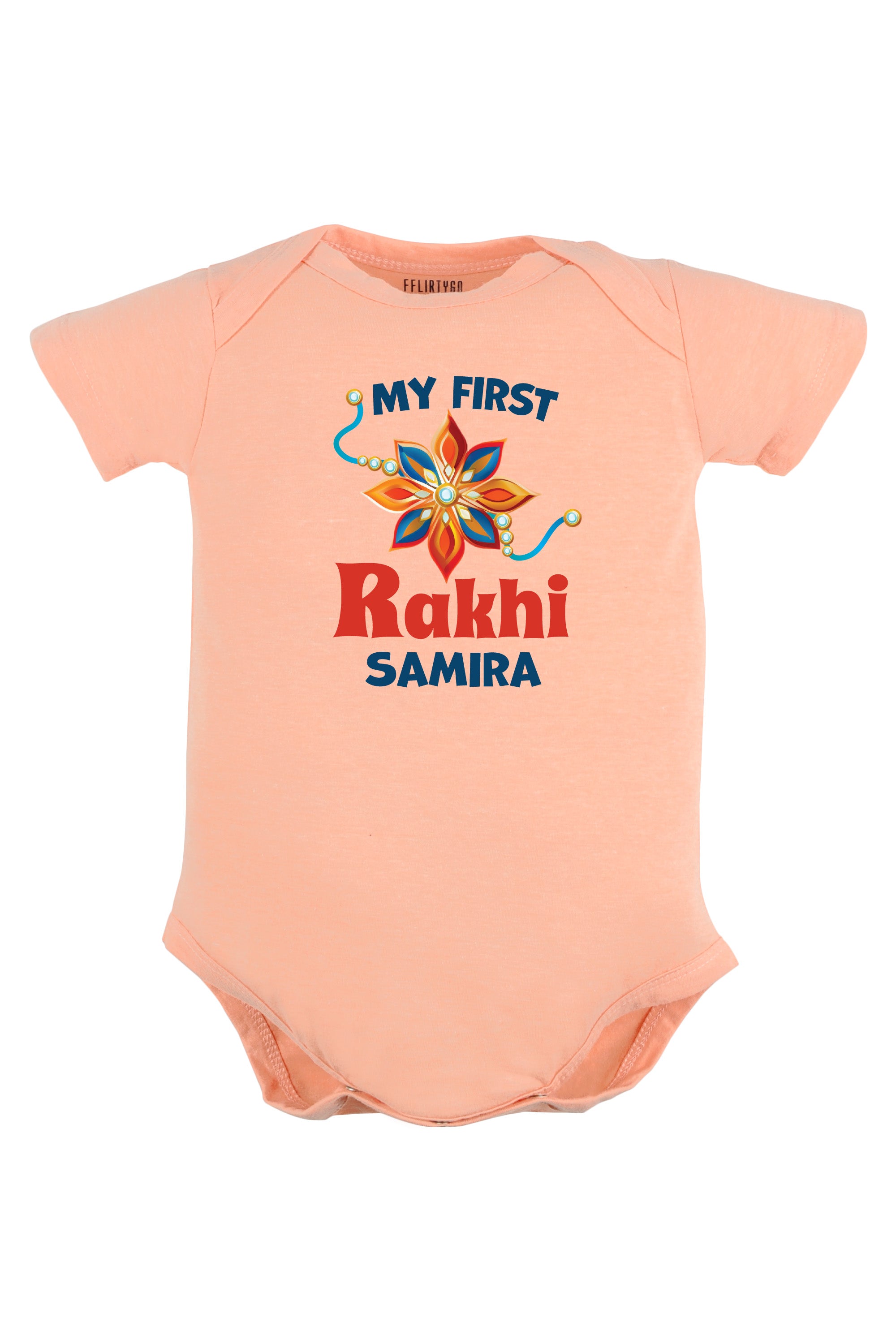 My First Rakhi Baby Romper | Onesies w/ Custom Name