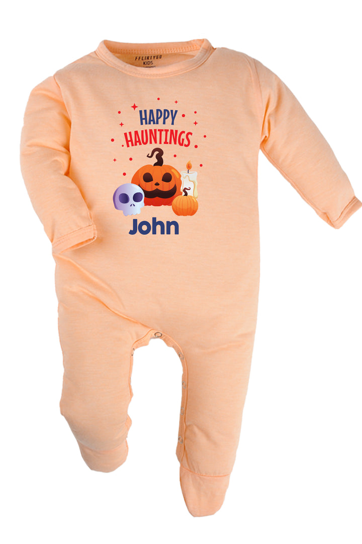 Happy Hauntings Baby Romper | Onesies w/ Custom Name