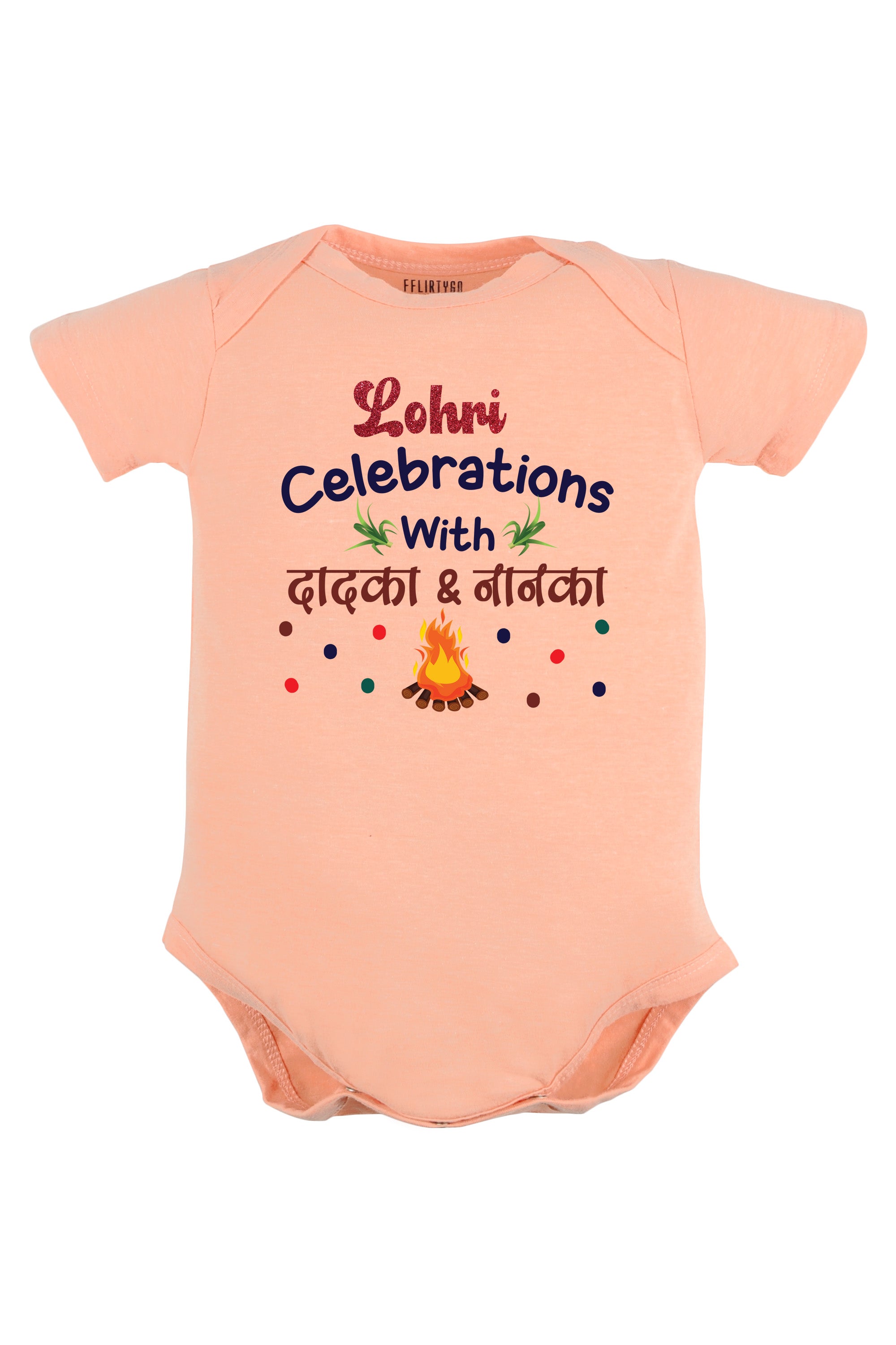 Lohri Celebrations With Dadka & Nanka (Hindi) Baby Romper | Onesies