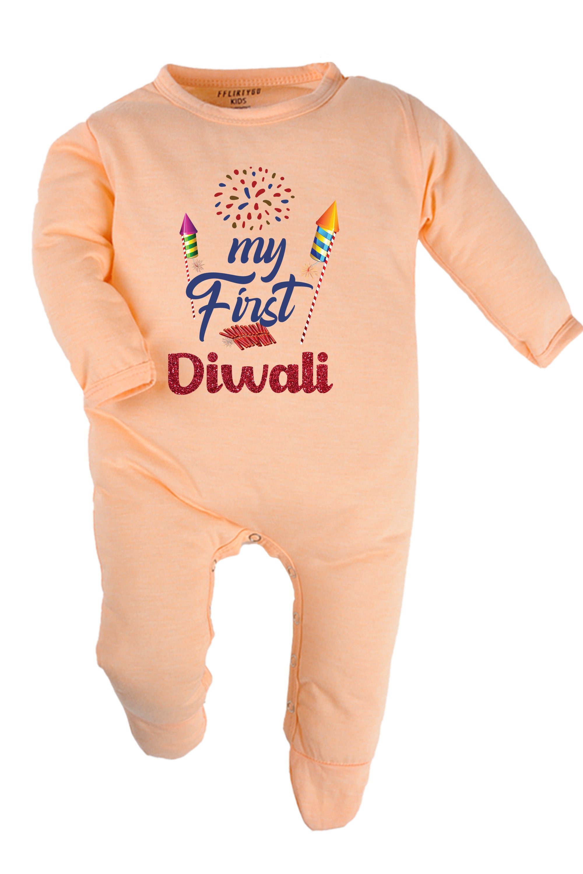 My First Diwali With Glitter Baby Romper | Onesies