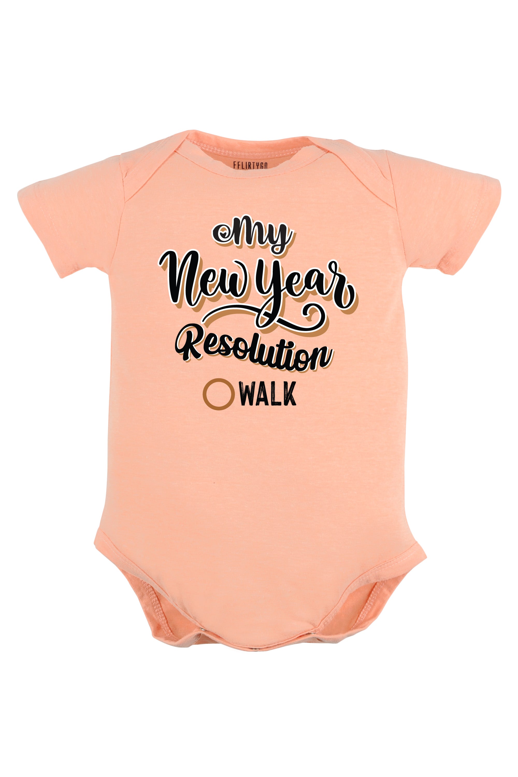 My New Year Resolution Walk Baby Romper | Onesies