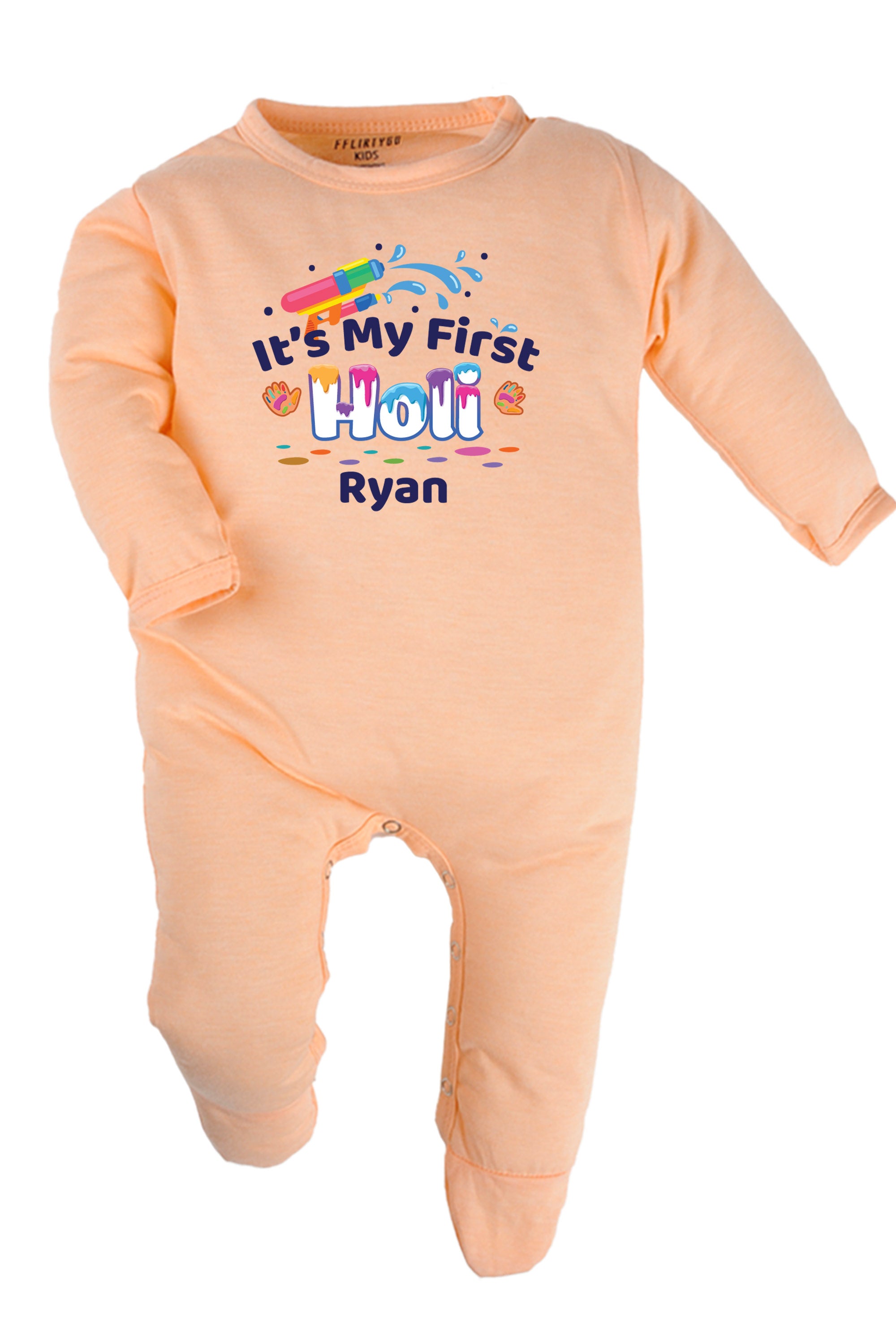 It's My First Holi Baby Romper | Onesies w/ Custom Name