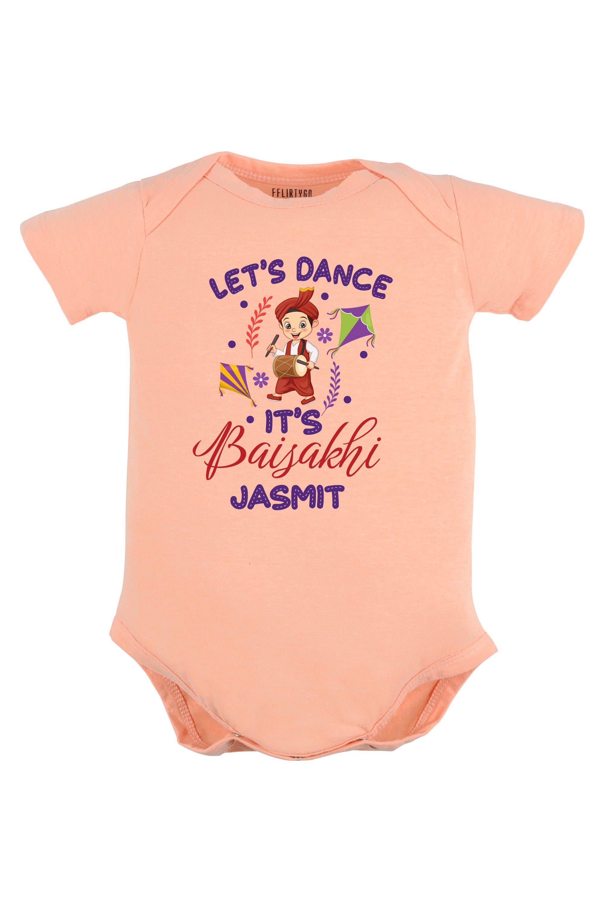 Let's Dance It's Baisakhi Baby Romper | Onesies w/ Custom Name