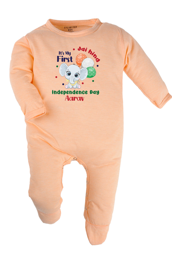 Jai Hind It's My First Independence Day Baby Romper | Onesies w/ Custom Name