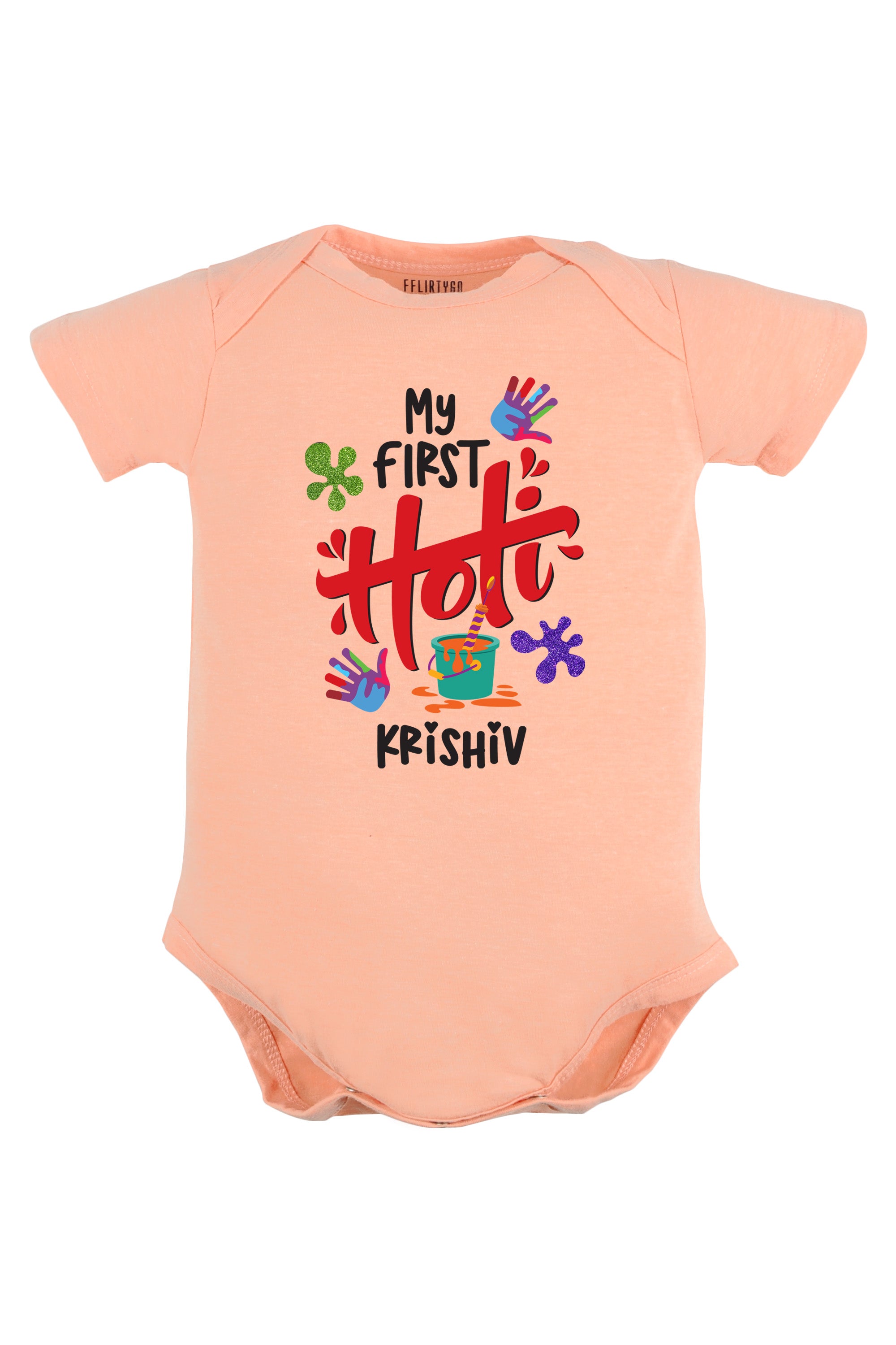 My First Holi Baby Romper | Onesies w/ Custom Name