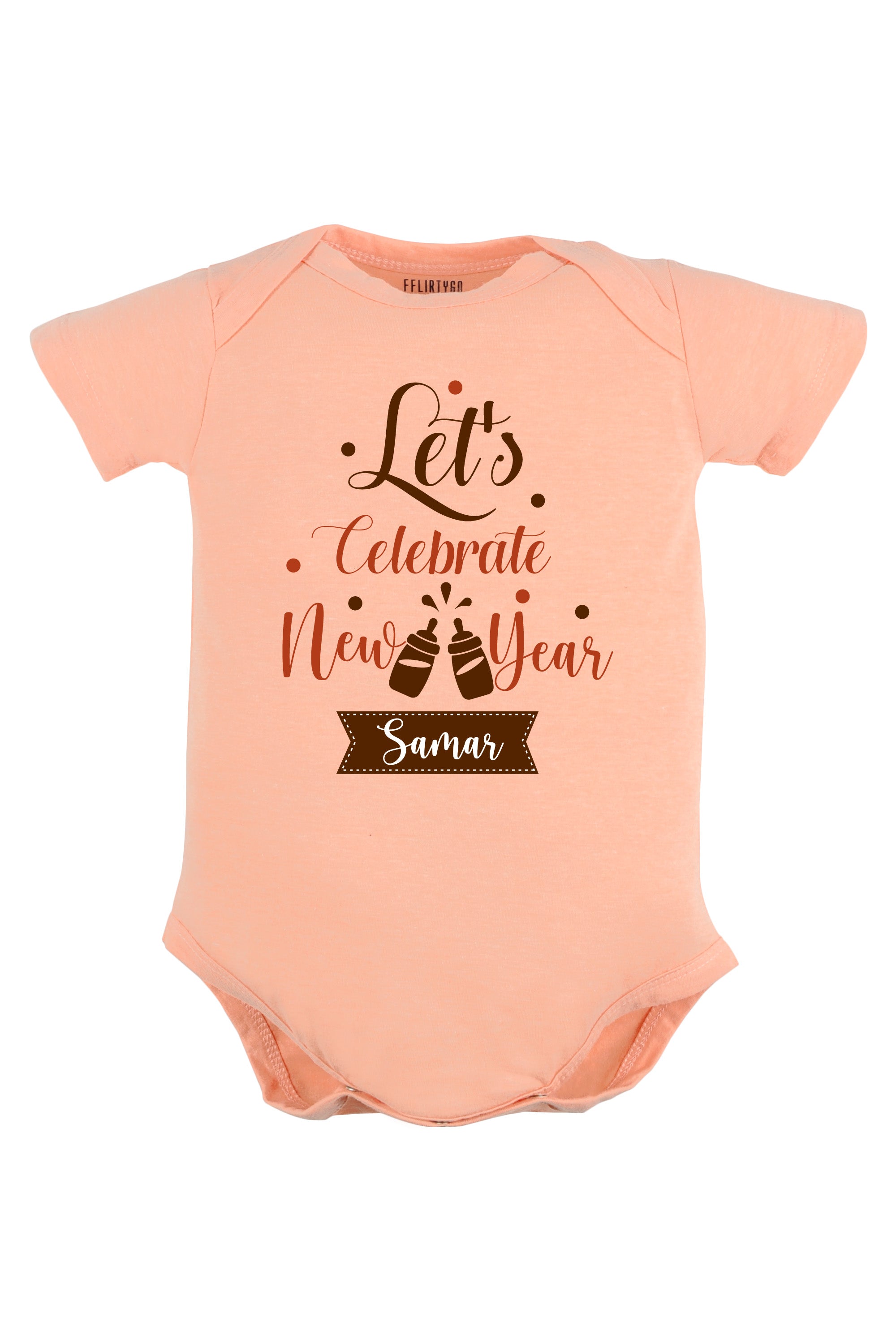 Let's Celebrate New Year Baby Romper | Onesies w/ Custom Name