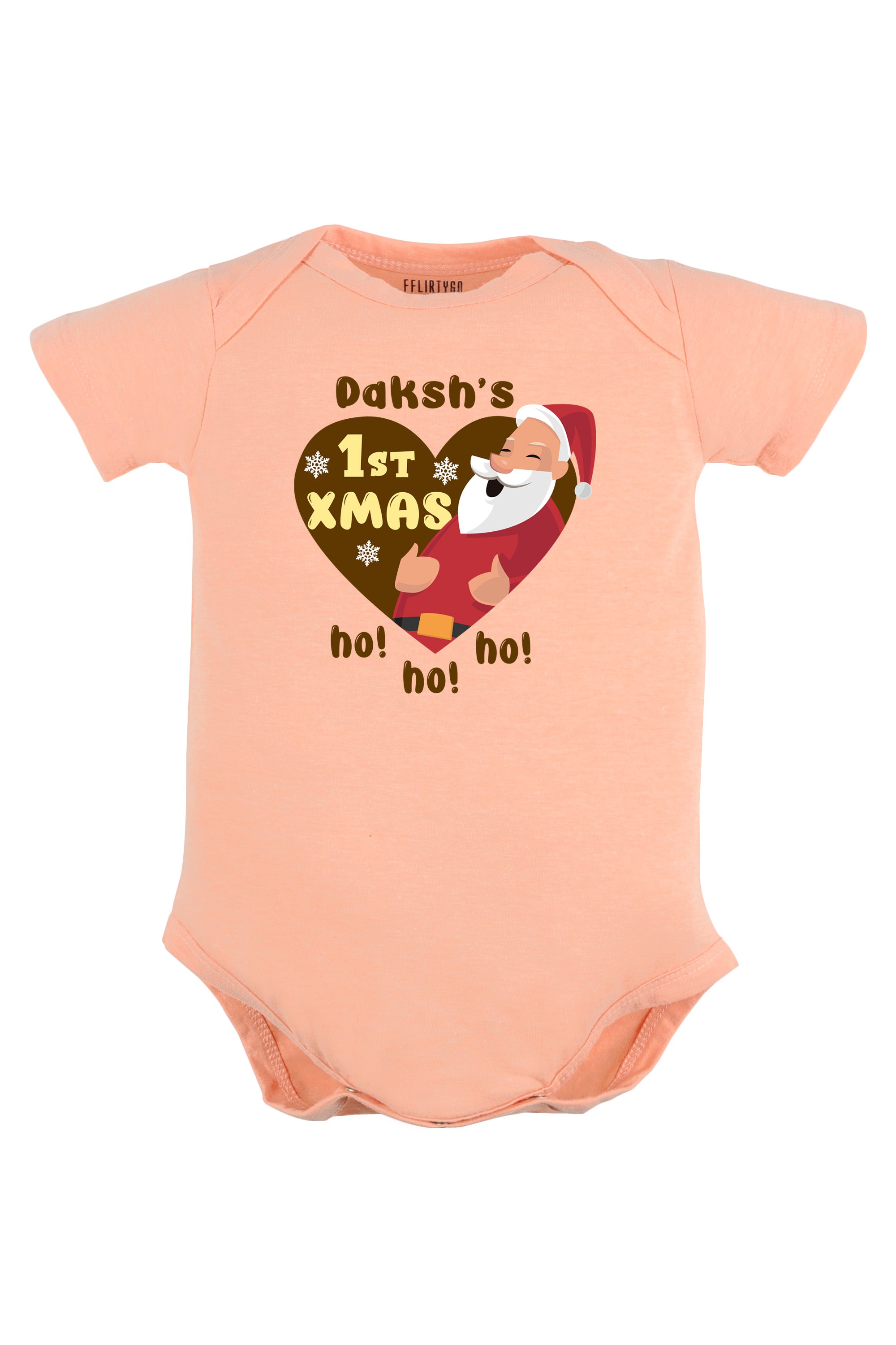 Ist Xmas ho ho ho Baby Romper | Onesies w/ Custom Name