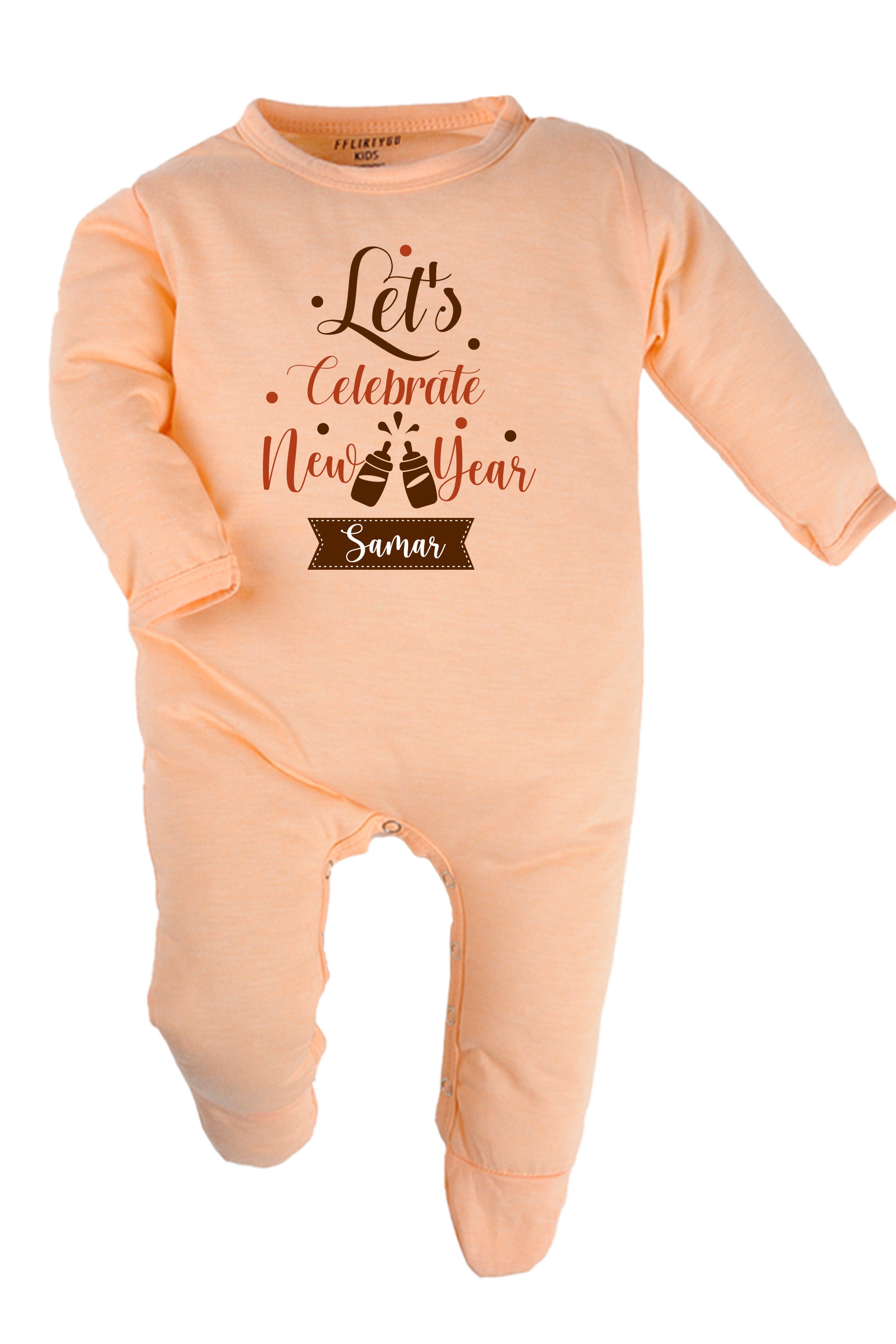 Let's Celebrate New Year Baby Romper | Onesies w/ Custom Name