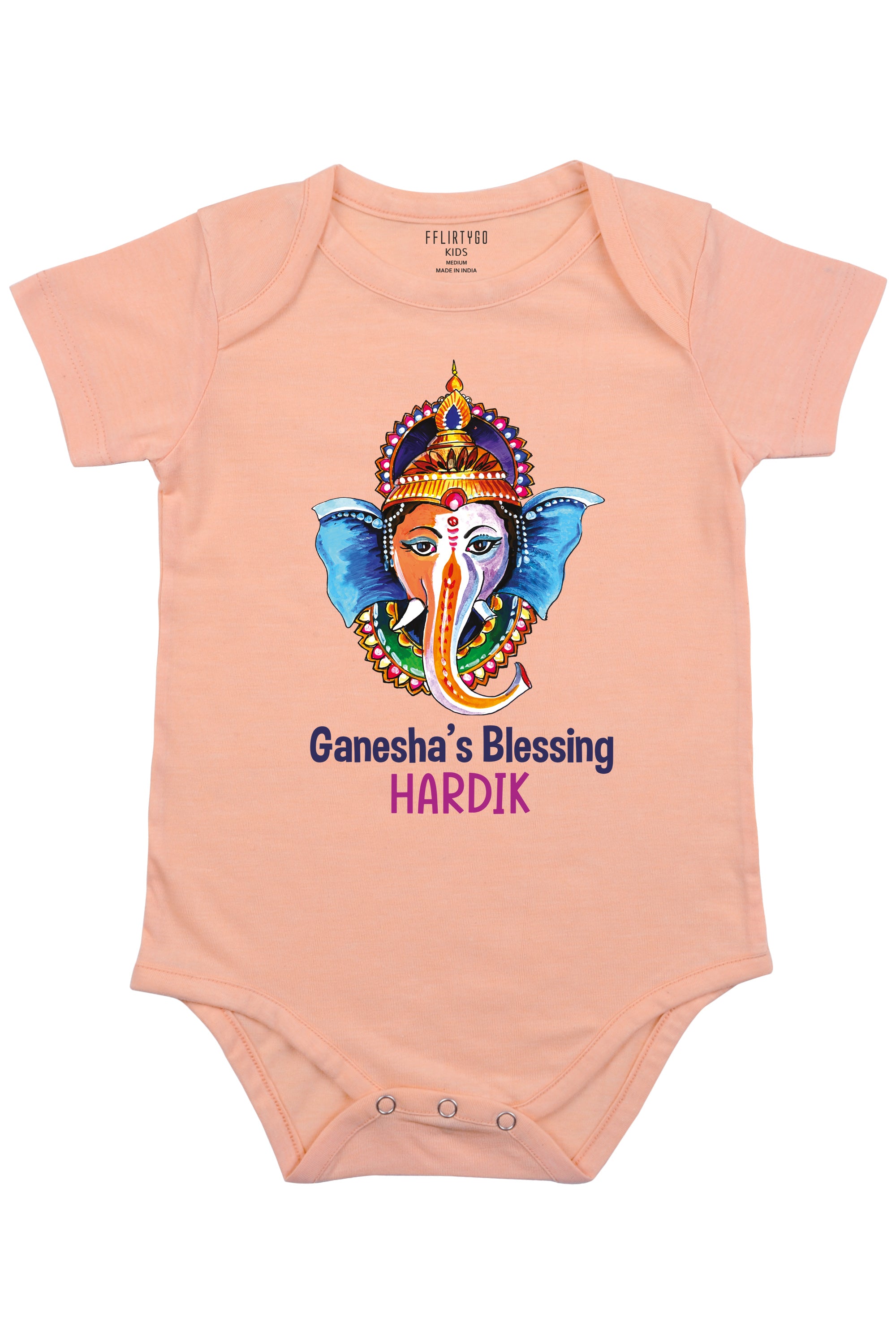 Ganesha's Blessing Baby Romper | Onesies w/ Custom Name