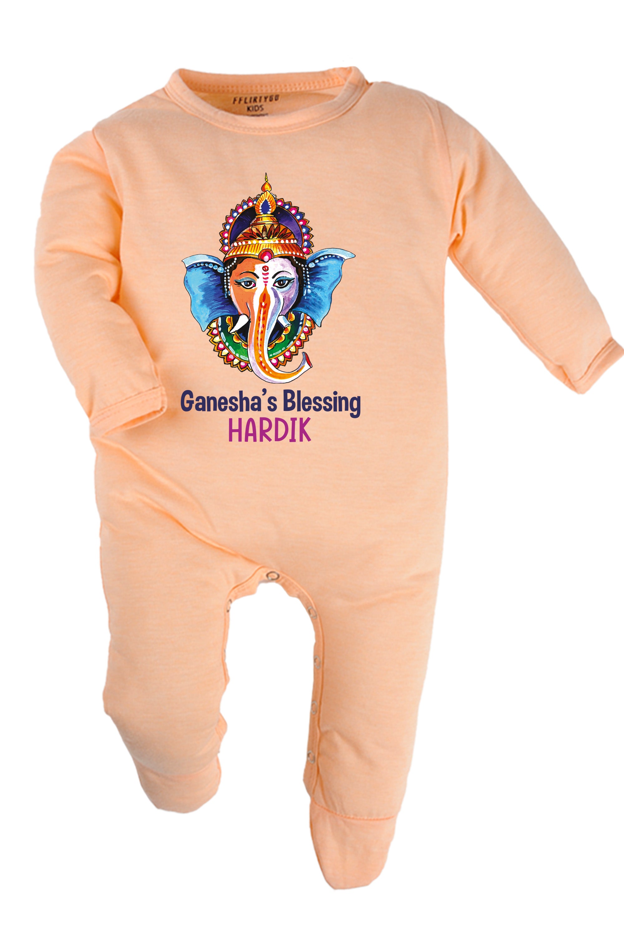 Ganesha's Blessing Baby Romper | Onesies w/ Custom Name