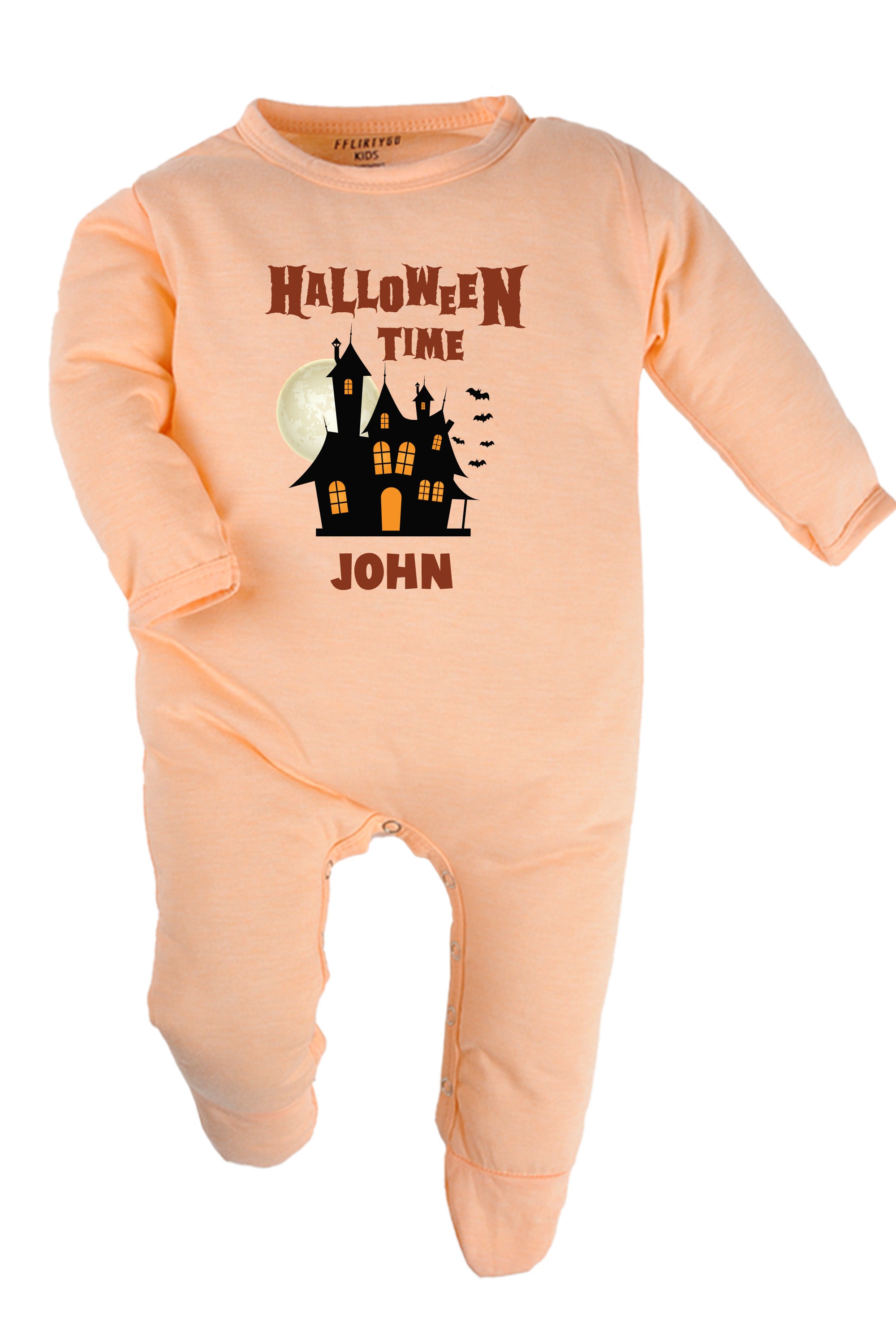 Halloween Time Baby Romper | Onesies w/ Custom Name