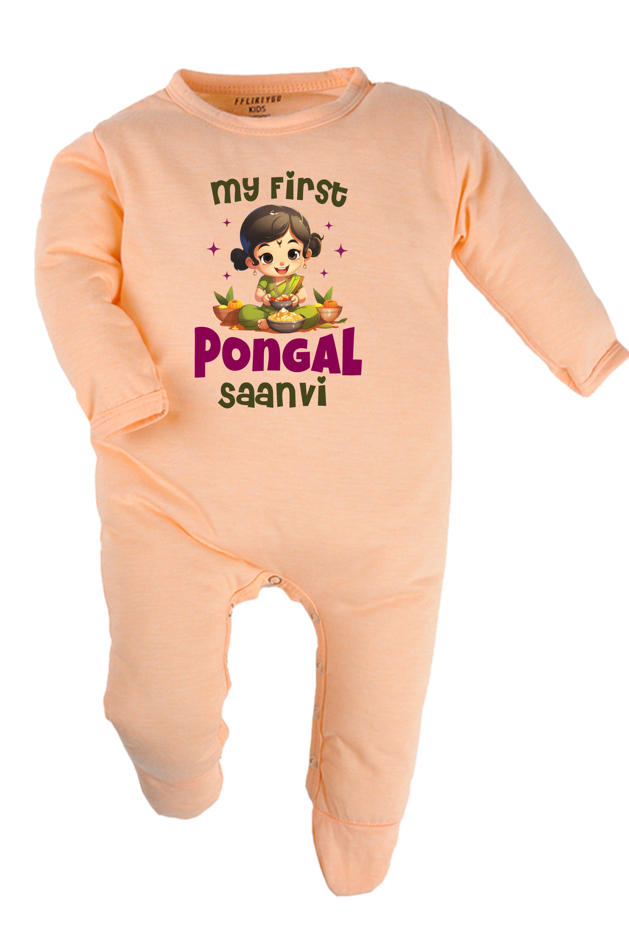 My First pongal (Girl) Baby Romper | Onesies w/ Custom Name