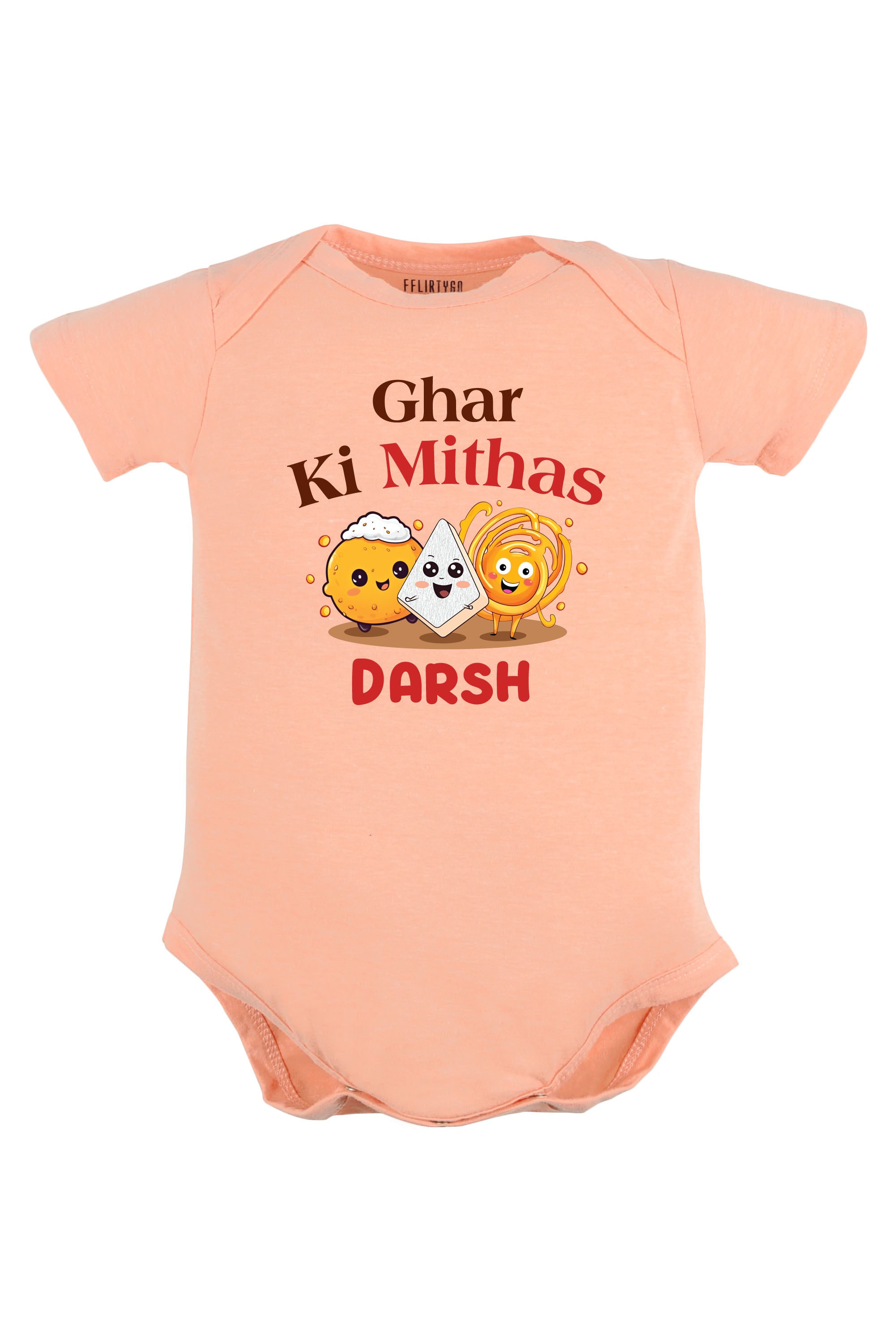 Ghar Ki Mithas Baby Romper | Onesies w/ Custom Name