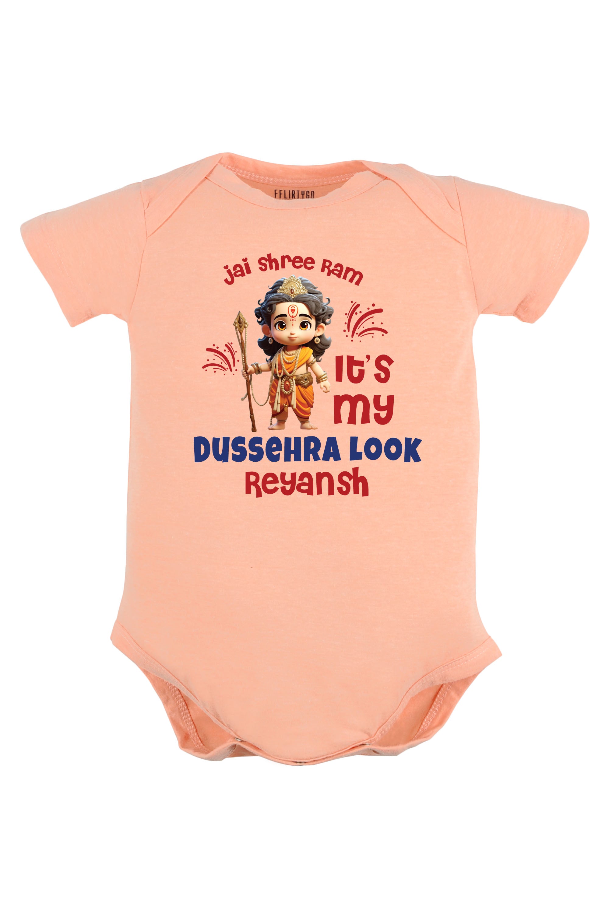 Jai Shree Ram It's My Dussehra Look Baby Romper | Onesies w/ Custom Name