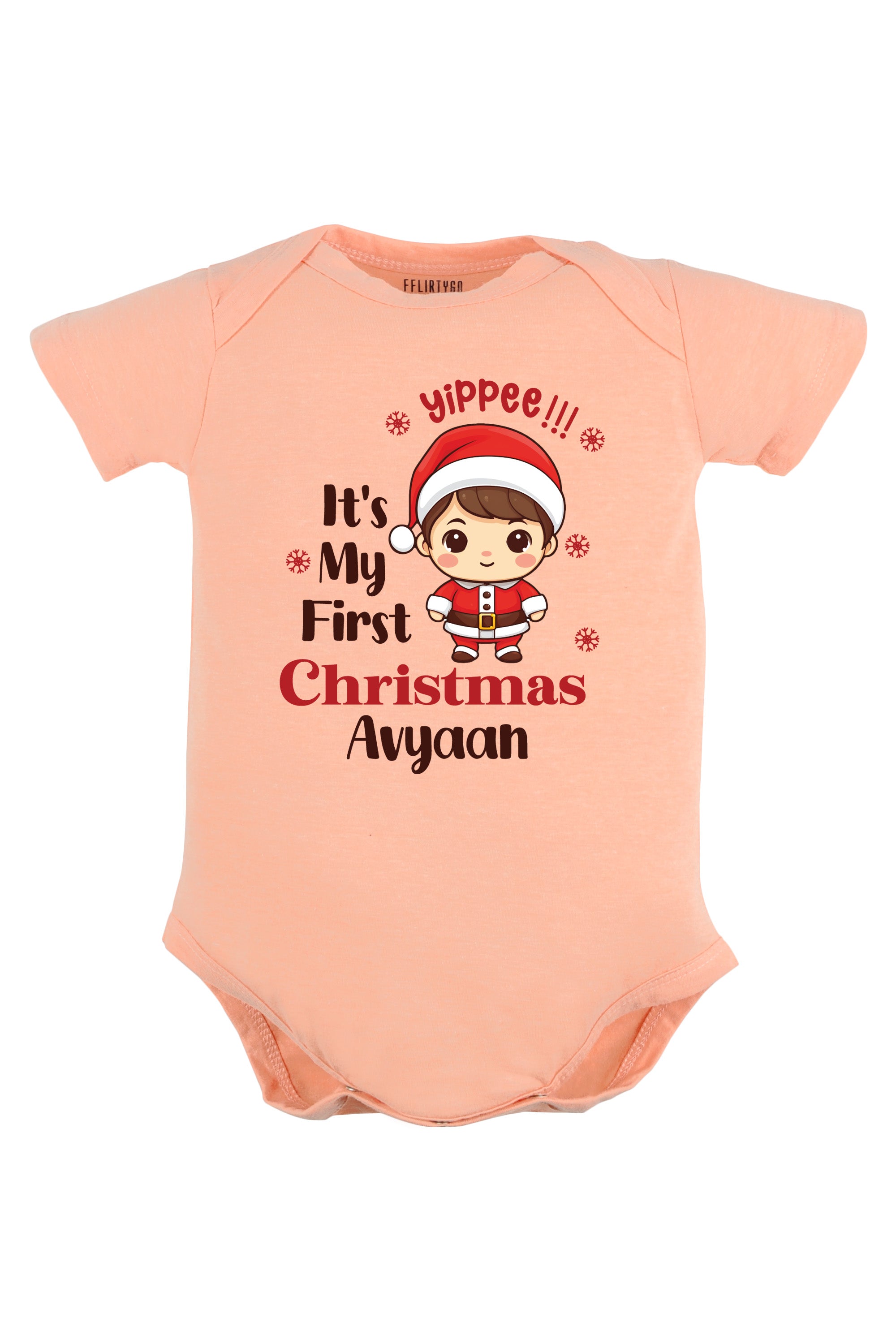 Yippee It's My First Christmas Baby Romper | Onesies w/ Custom Name