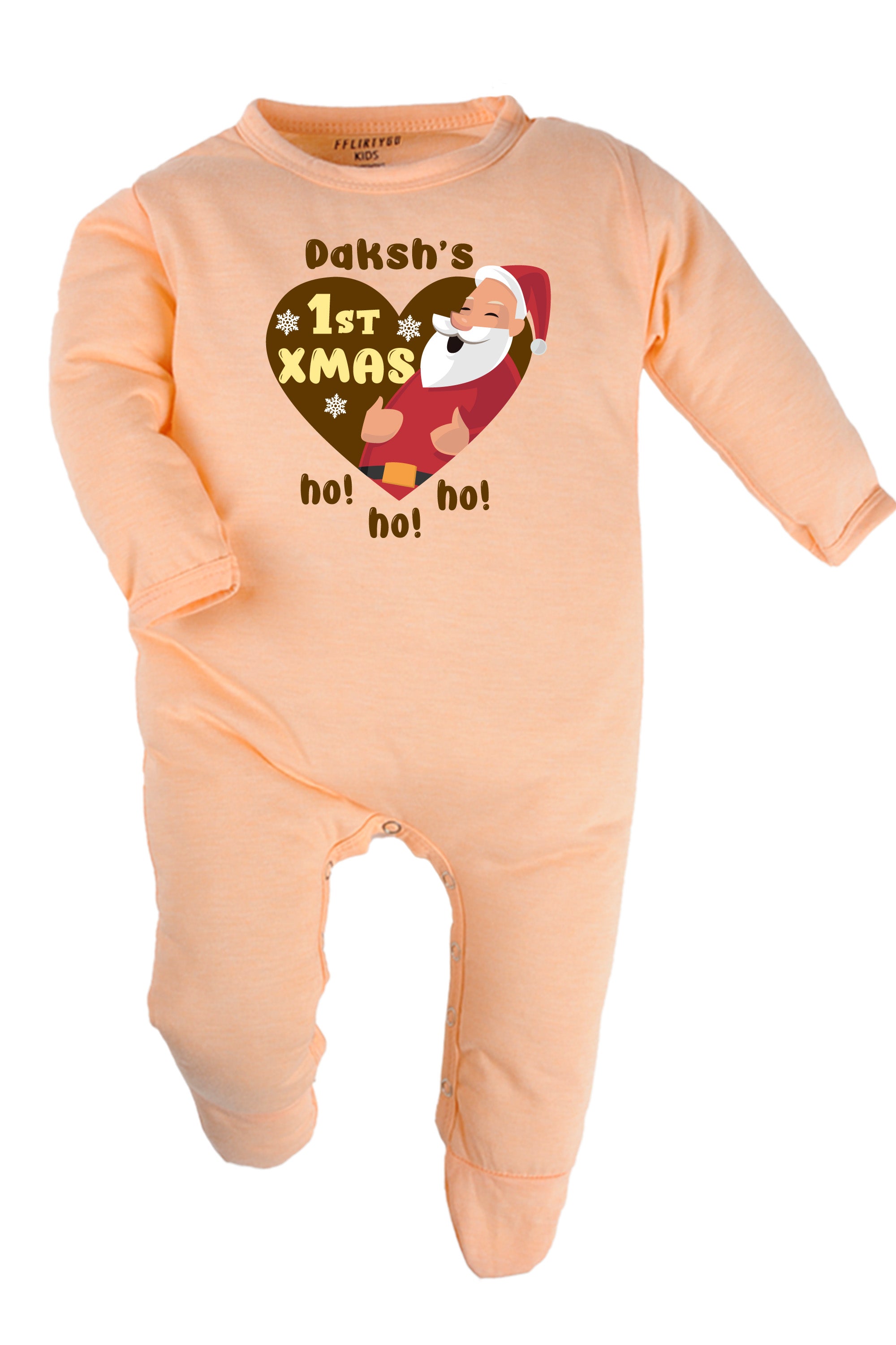 Ist Xmas ho ho ho Baby Romper | Onesies w/ Custom Name