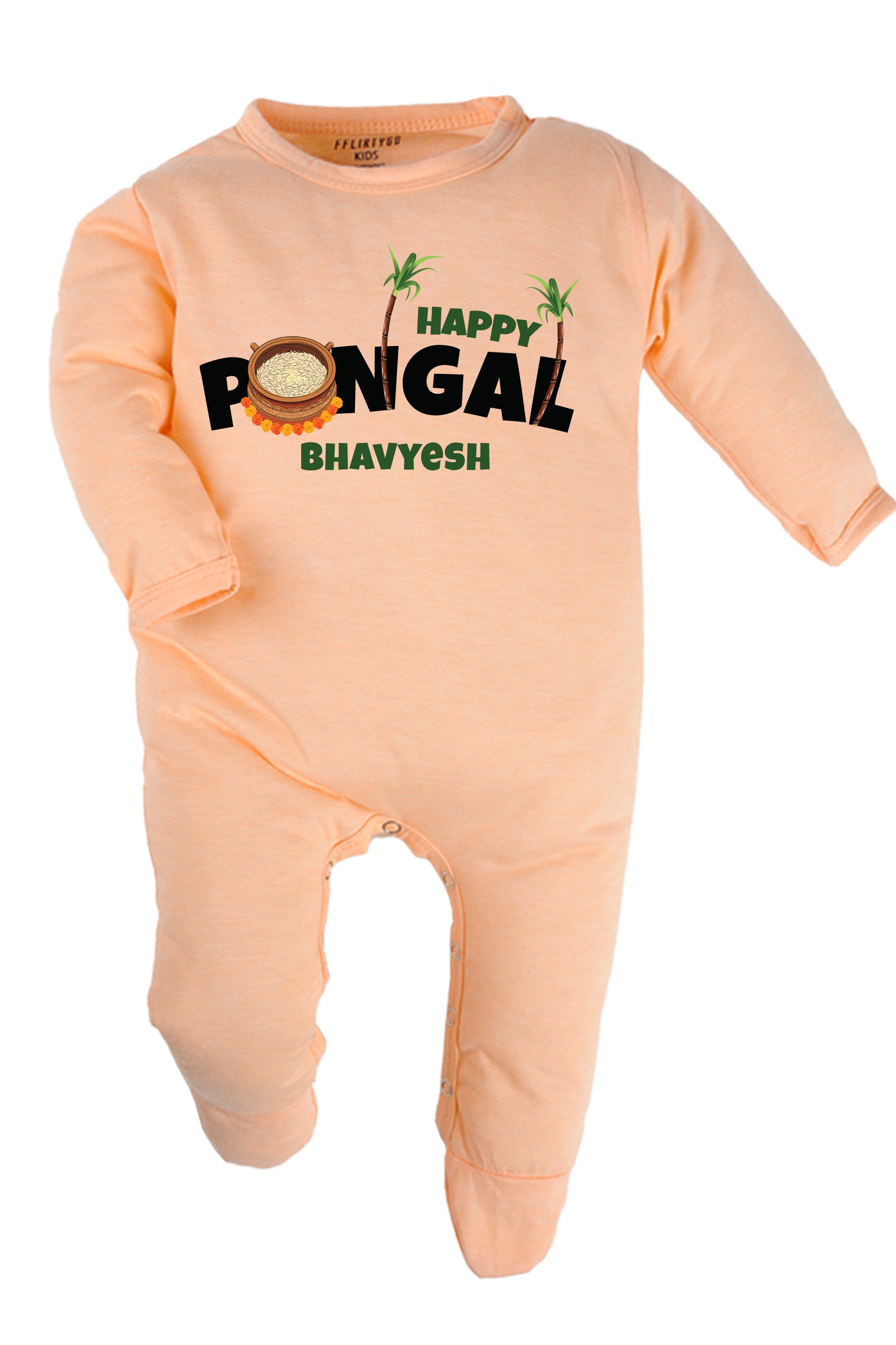 Happy Pongal Baby Romper | Onesies w/ Custom Name