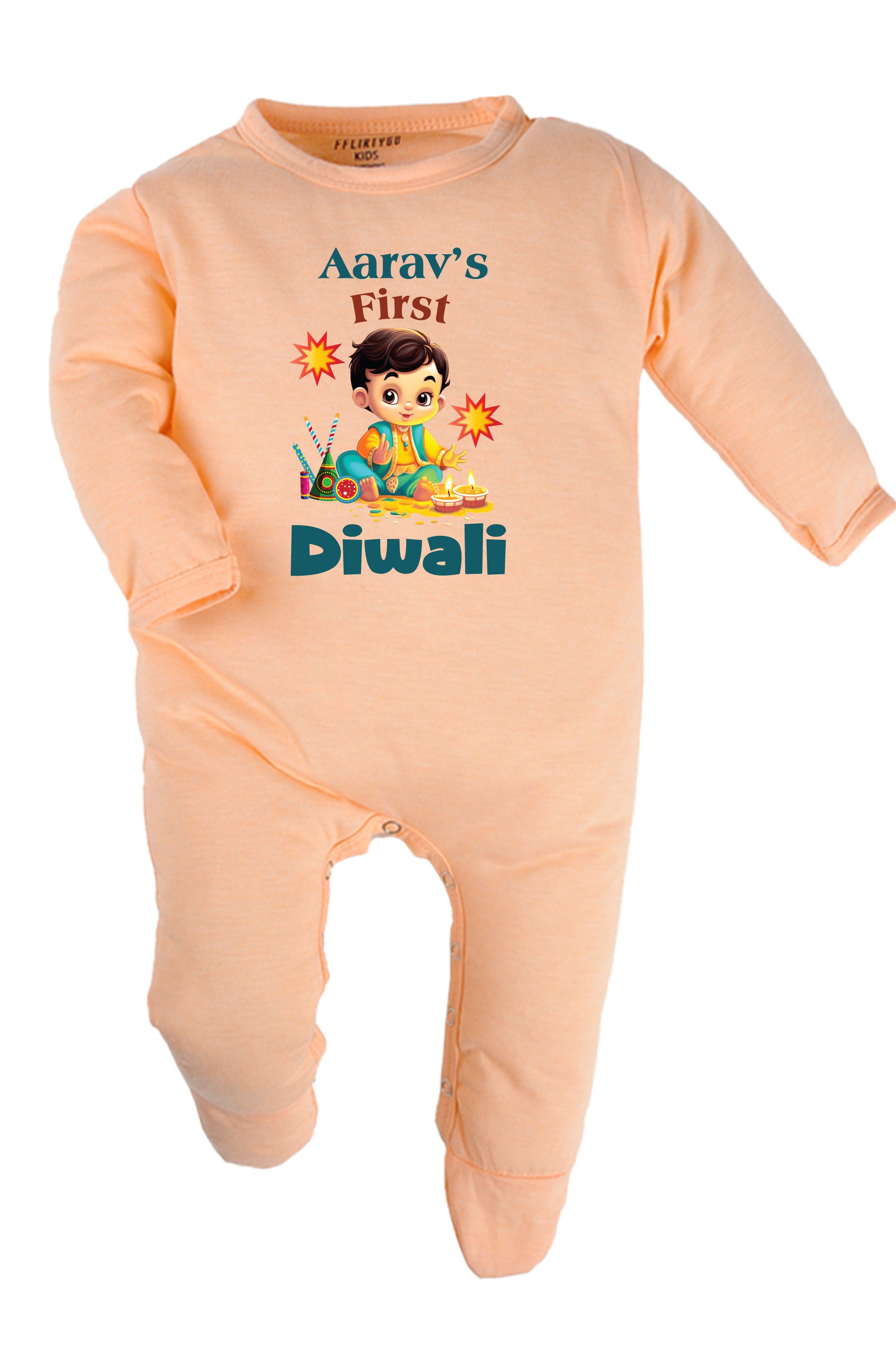 My First Diwali Baby Romper | Onesies w/ Custom Name