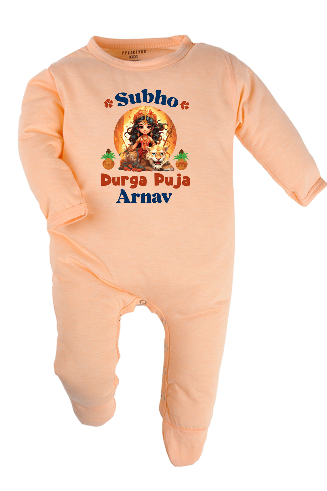 Subho Durga Puja Baby Romper | Onesies w/ Custom Name