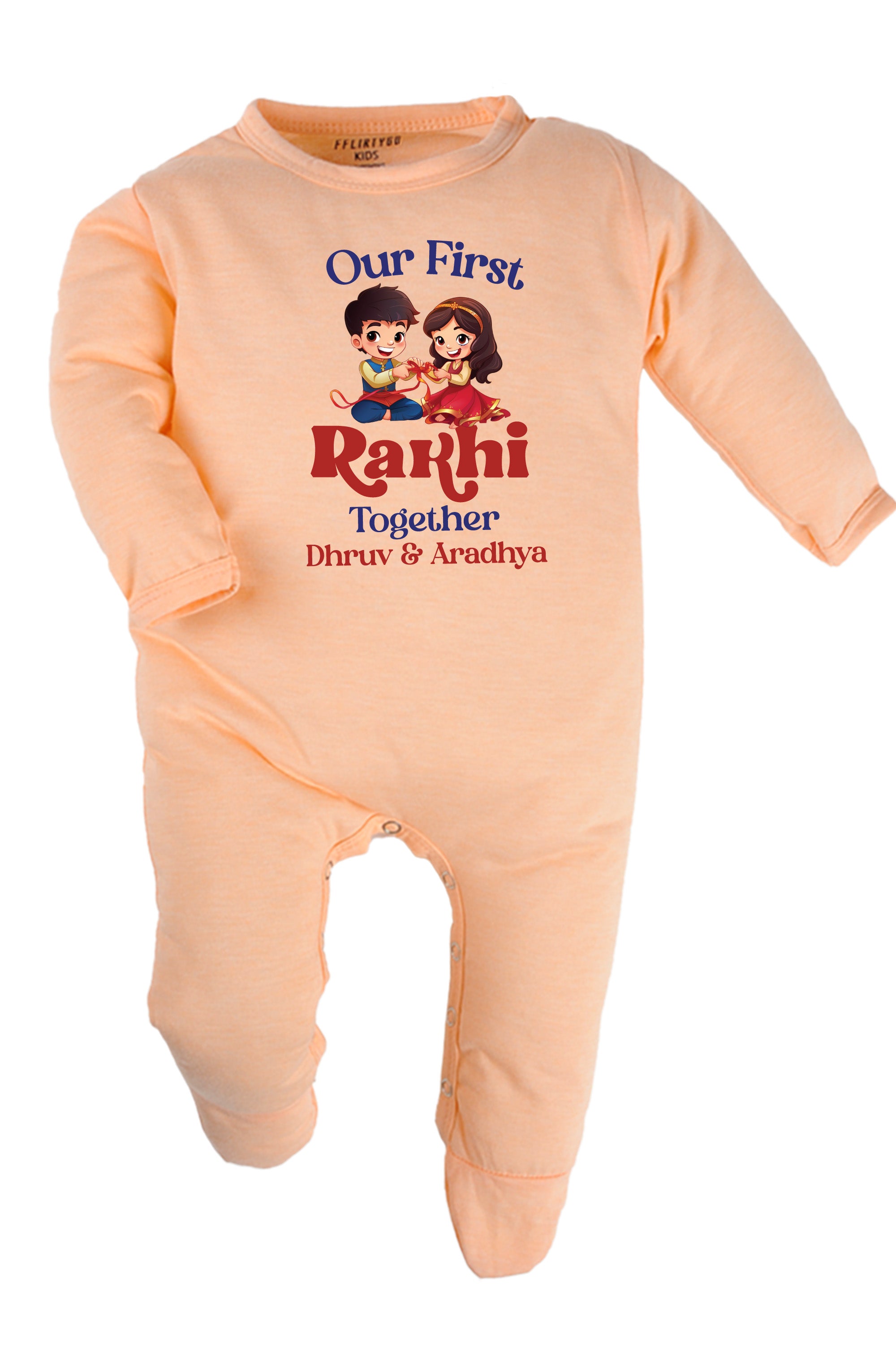 Our First Rakhi Together Baby Romper | Onesies w/ Custom Name