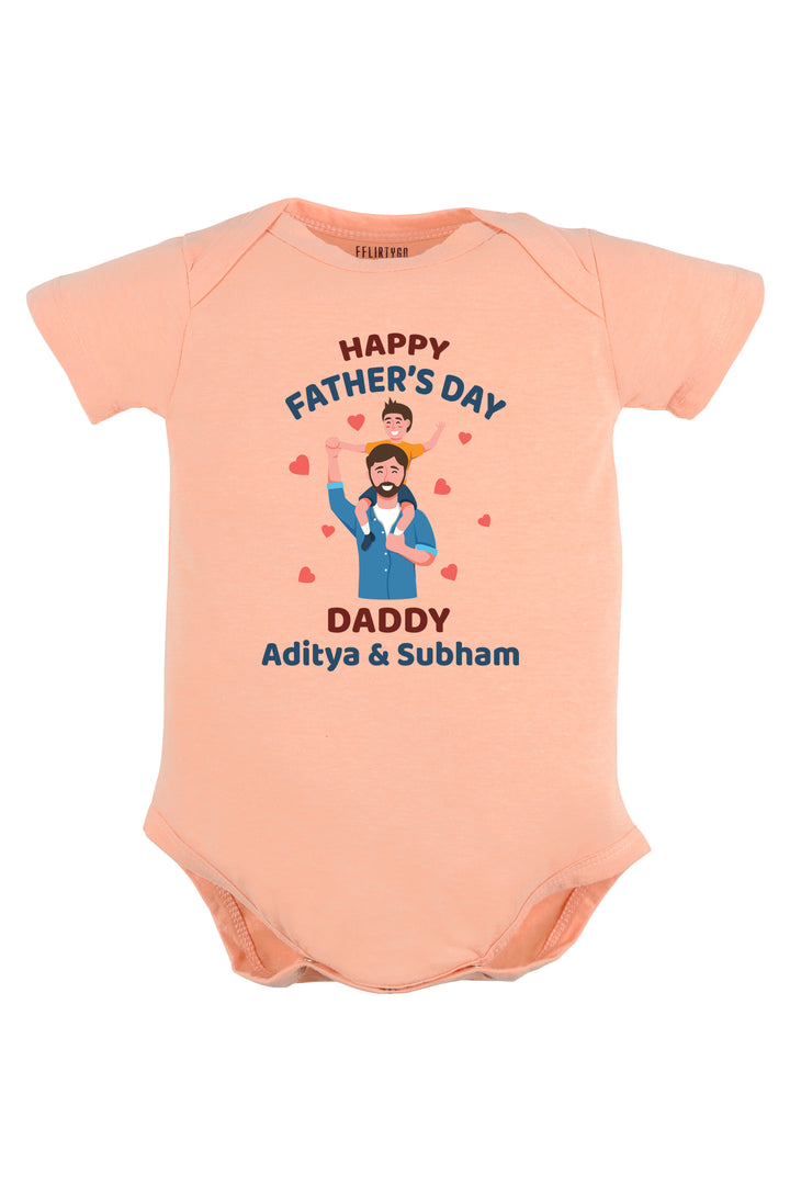 Happy Father's Day Daddy Baby Romper | Onesies w/ Custom Name