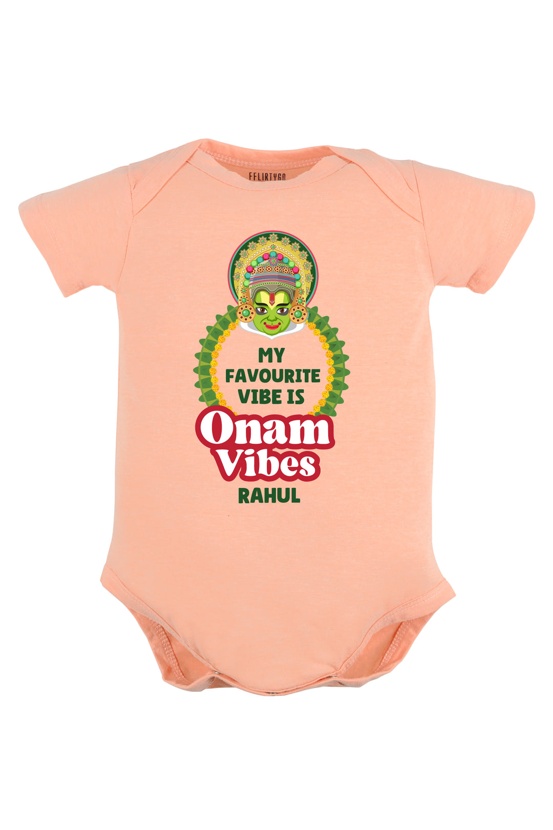 My Favourite Vibe Is Onam Vibes Baby Romper | Onesies w/ Custom Name