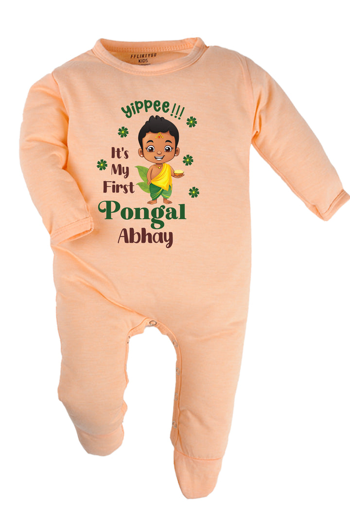 Yippee It's my first Pongal Baby Romper | Onesies w/ Custom Name